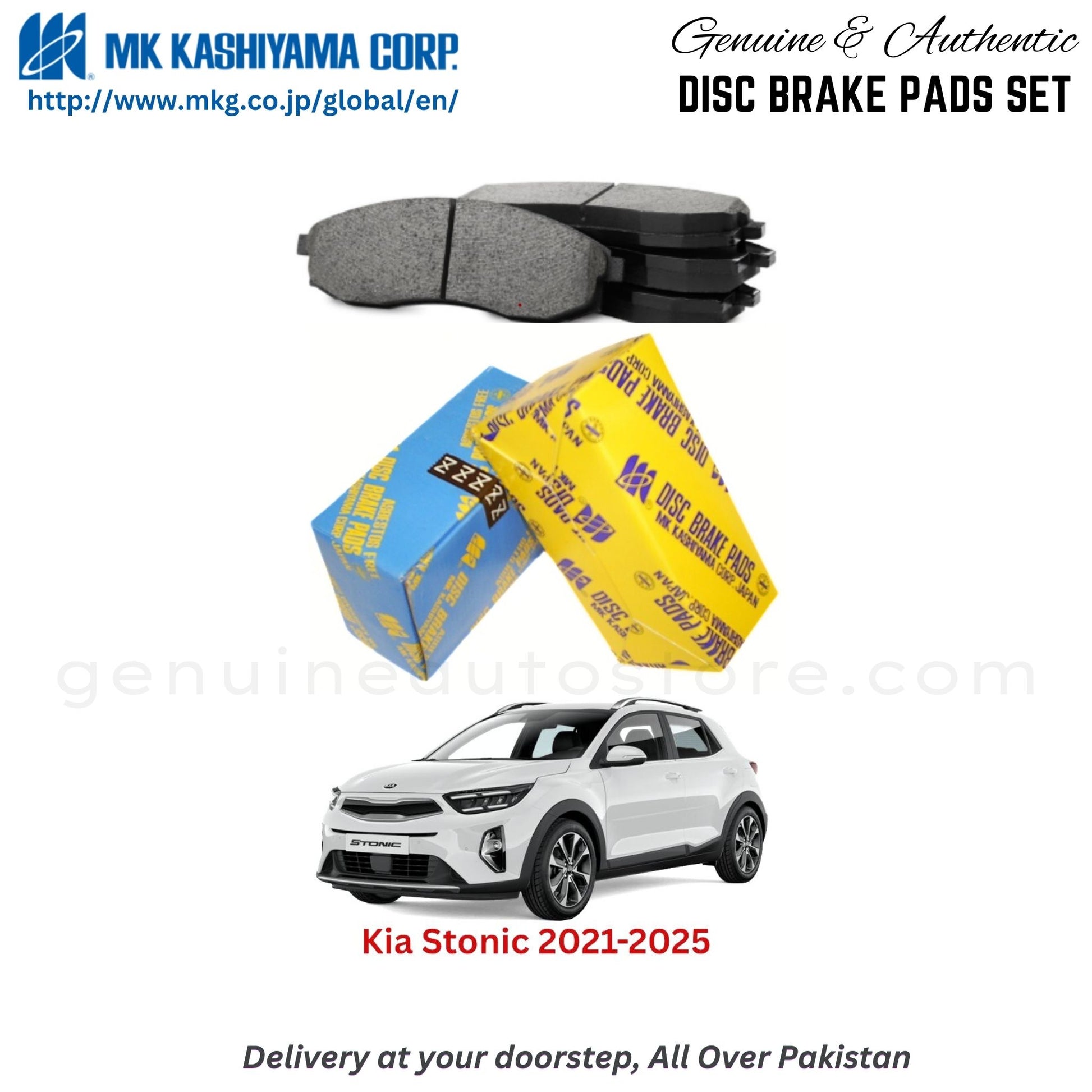 Kia Stonic 2021-2025  MK Japan  Front Brake Pads in Pakistan, 100% Genuine, Reliable, Best Price, Cash on Delivery Available