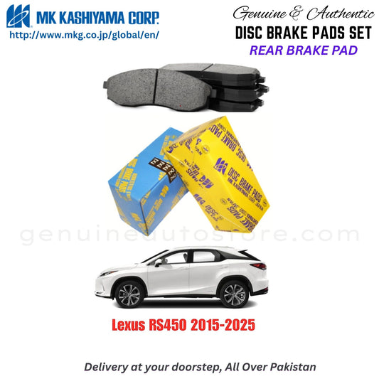 Lexus RS450 2015-2025 Rear Brake Pads MK Japan in Pakistan. 100% Genuine, Reliable, Best Price, Cash on Delivery Available