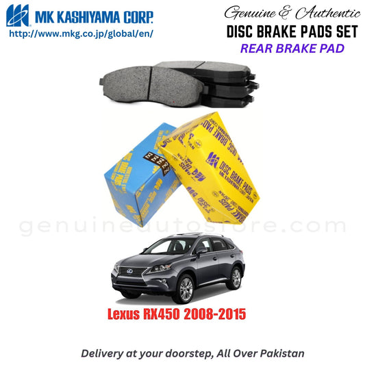 Lexus RX450 2008-2015 Rear Brake Pads MK Japan in Pakistan. 100% Genuine, Reliable, Best Price, Cash on Delivery Available