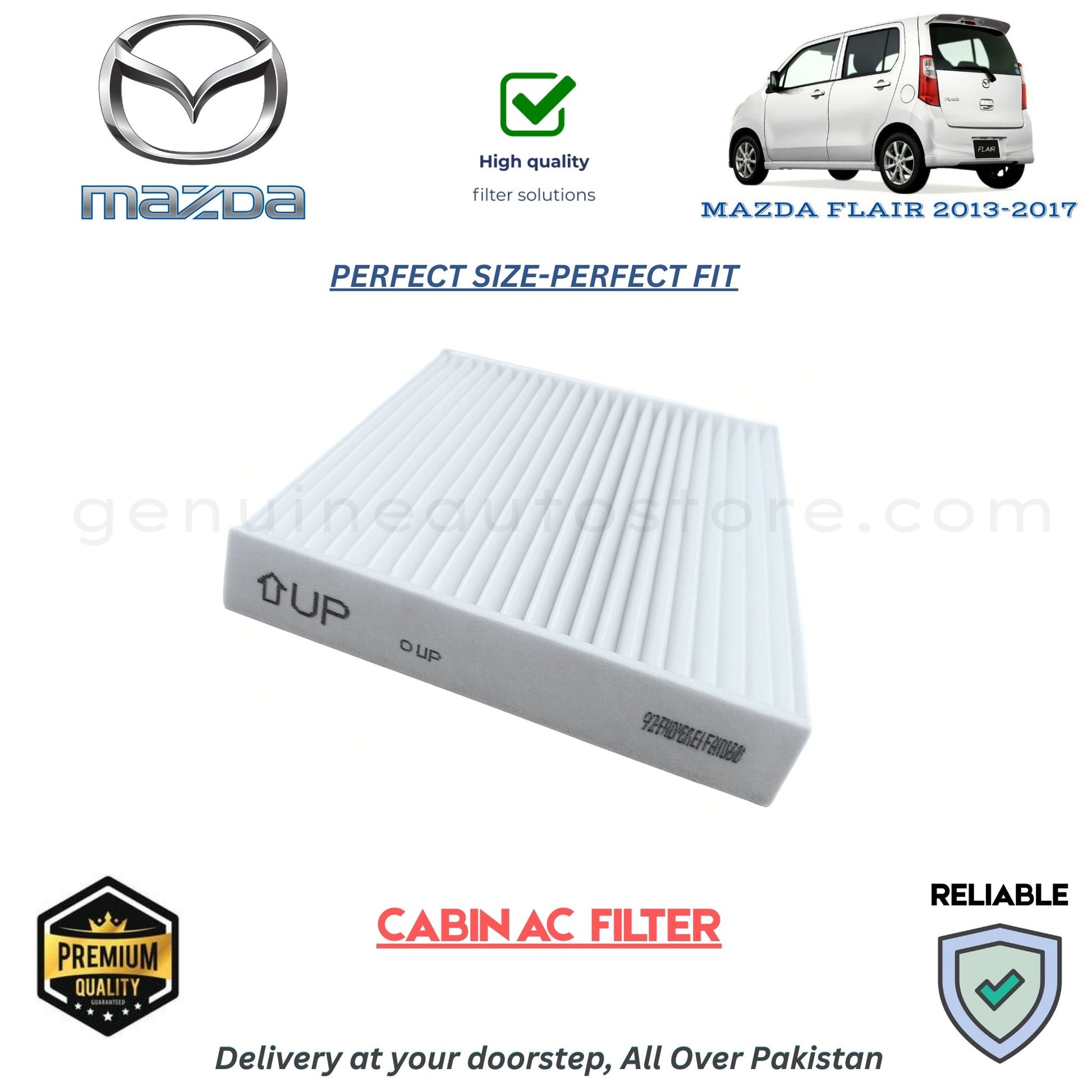 MAZDA FLAIR 2013-2017 CABIN AC FILTER in Pakistan. 100% Genuine, Reliable, Best Price, Cash on Delivery Available