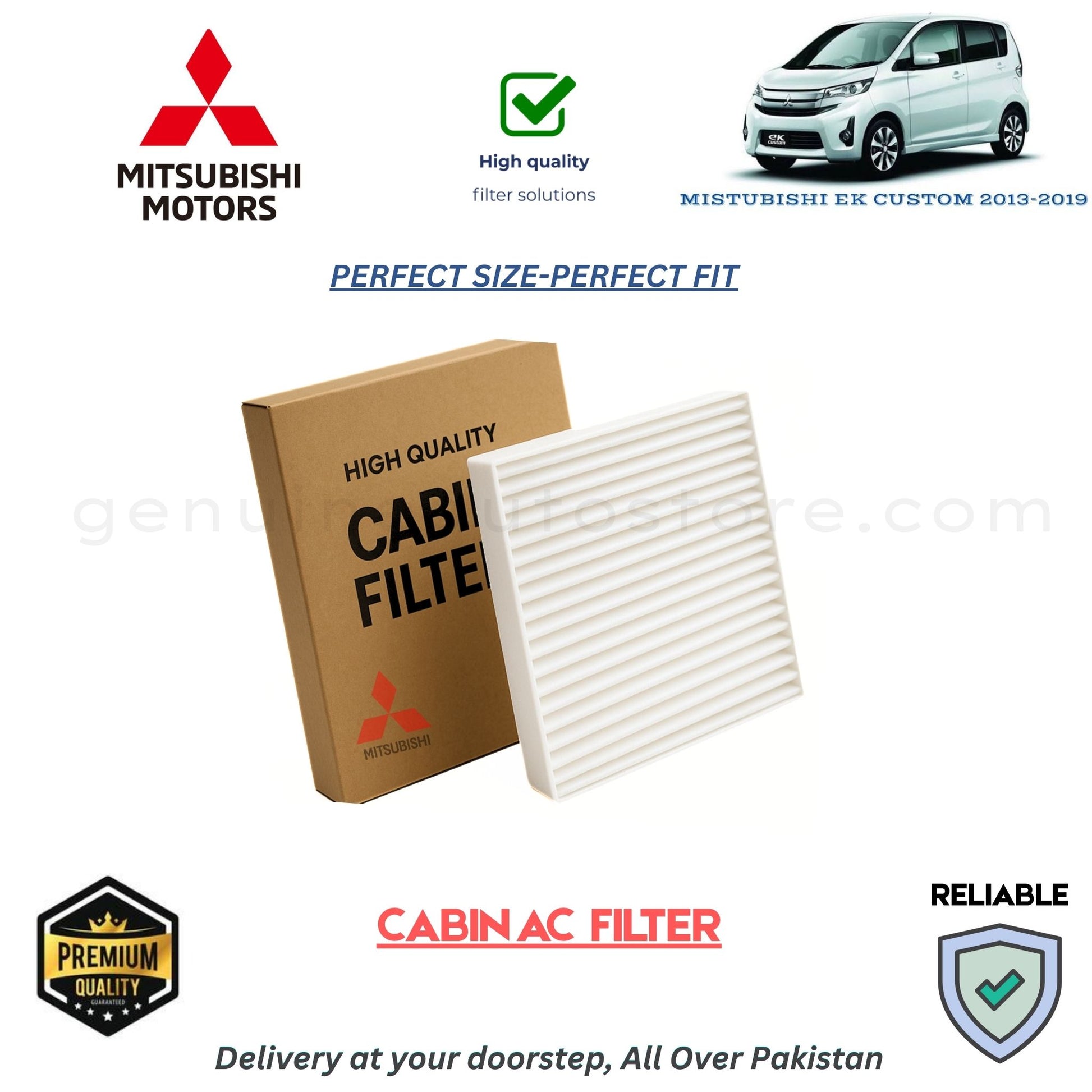 MISTUBISHI EK CUSTOM 2013-2019 CABIN AC FILTER in Pakistan. 100% Genuine, Reliable, Best Price, Cash on Delivery Available