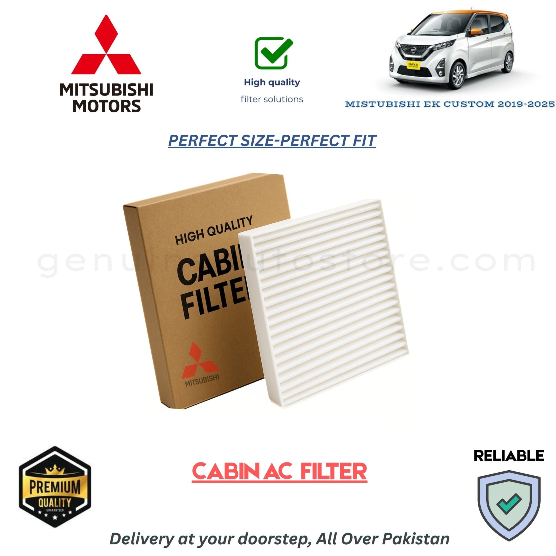 MISTUBISHI EK CUSTOM 2019-2025 CABIN AC FILTER in Pakistan. 100% Genuine, Reliable, Best Price, Cash on Delivery Available