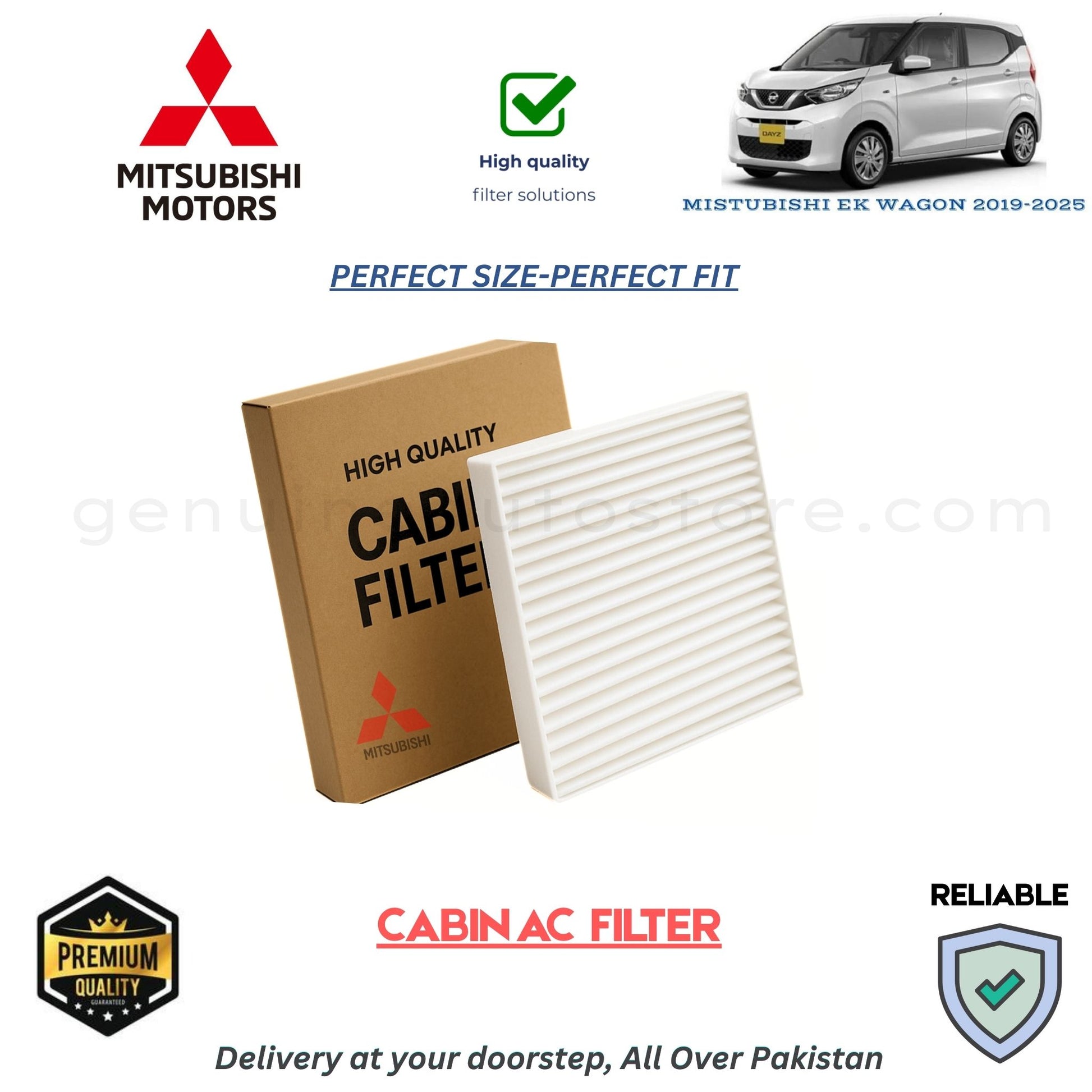 MISTUBISHI EK WAGON 2019-2025 CABIN AC FILTER in Pakistan. 100% Genuine, Reliable, Best Price, Cash on Delivery Available