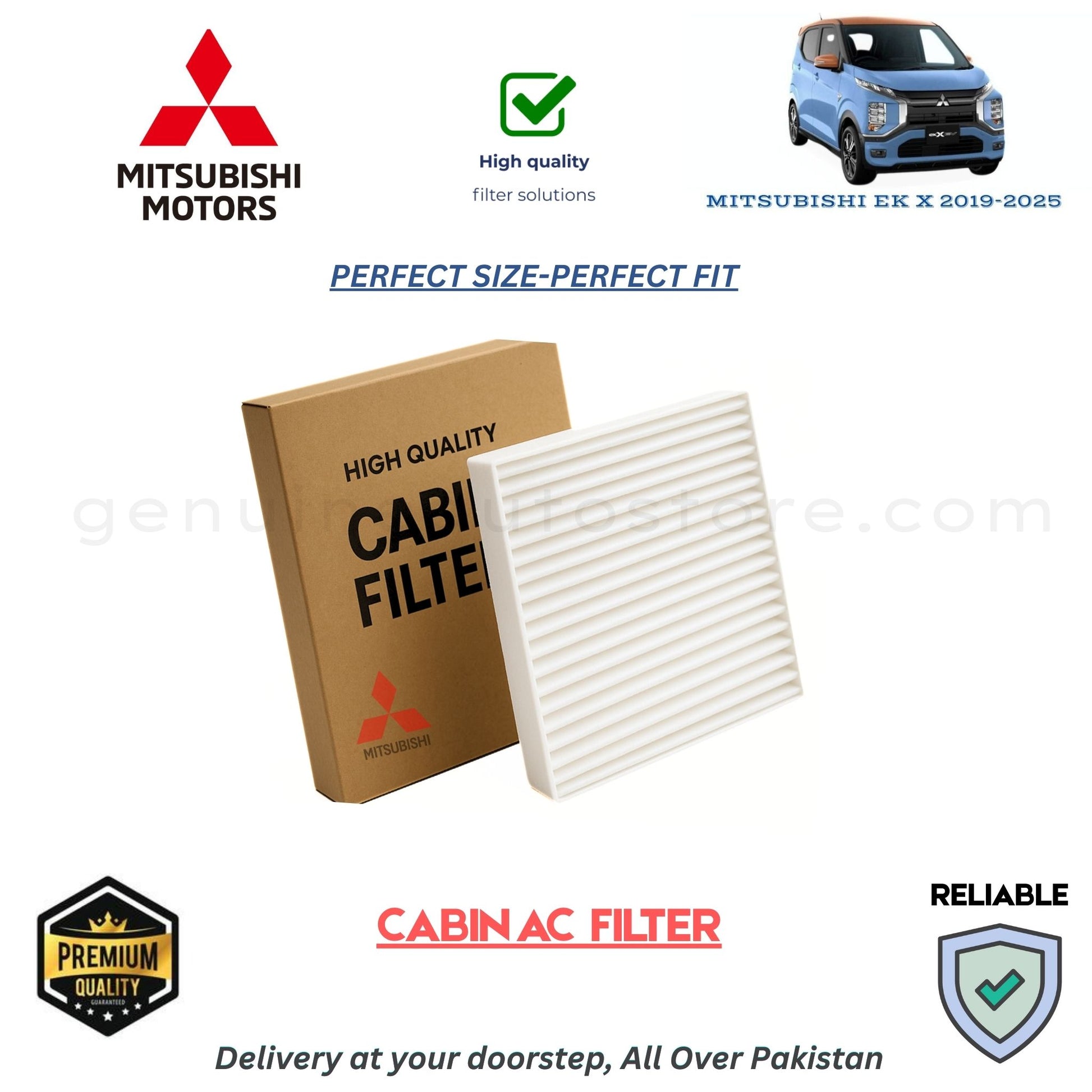 MISTUBISHI EK X 2019-2025 CABIN AC FILTER in Pakistan. 100% Genuine, Reliable, Best Price, Cash on Delivery Available