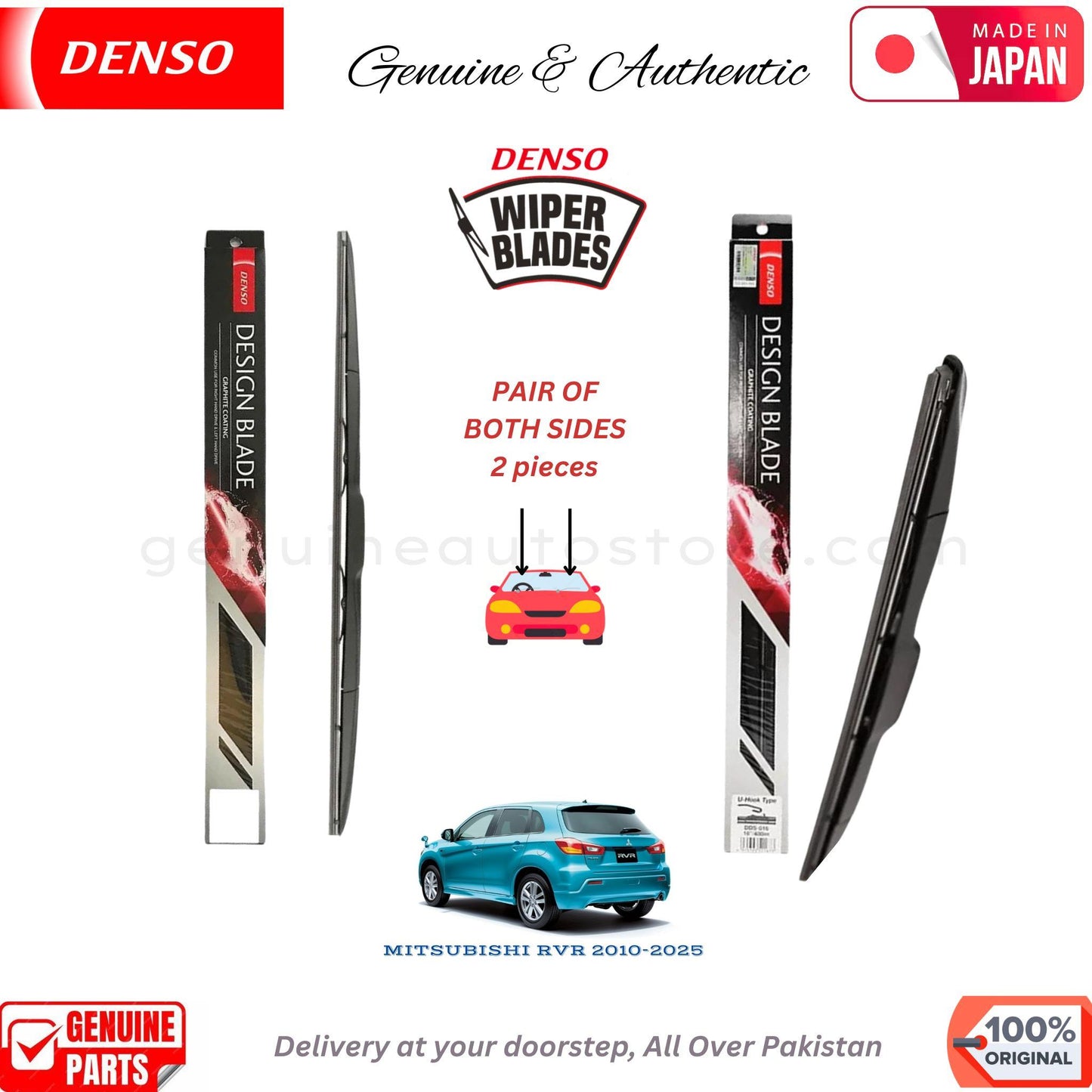 MISTUBISHI RVR 2010-2025 DENSO JAPAN WIPER BLADE SET in Pakistan. 100% Genuine, Original, Best Price, Cash on Delivery Available