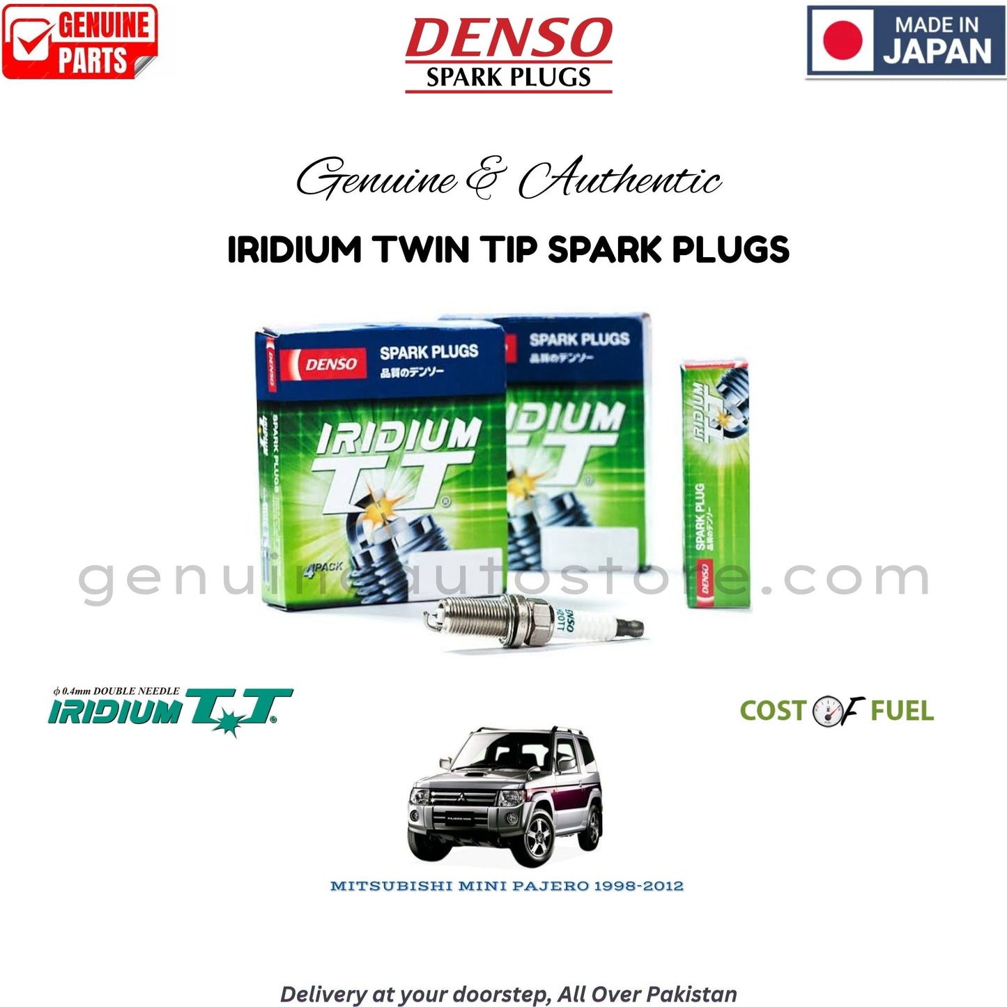 MITSUBISHI MINI PAJERO 1998-2012 DENSO IRIDIUM TWIN TIP SPARK PLUG in Pakistan, 100% Genuine, Reliable, Best Price, Cash on Delivery Available