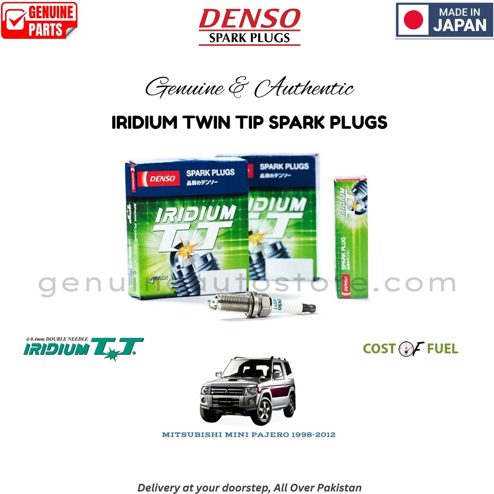 MITSUBISHI MINI PAJERO 1998-2012 DENSO IRIDIUM TWIN TIP SPARK PLUG in Pakistan, 100% Genuine, Reliable, Best Price, Cash on Delivery Available