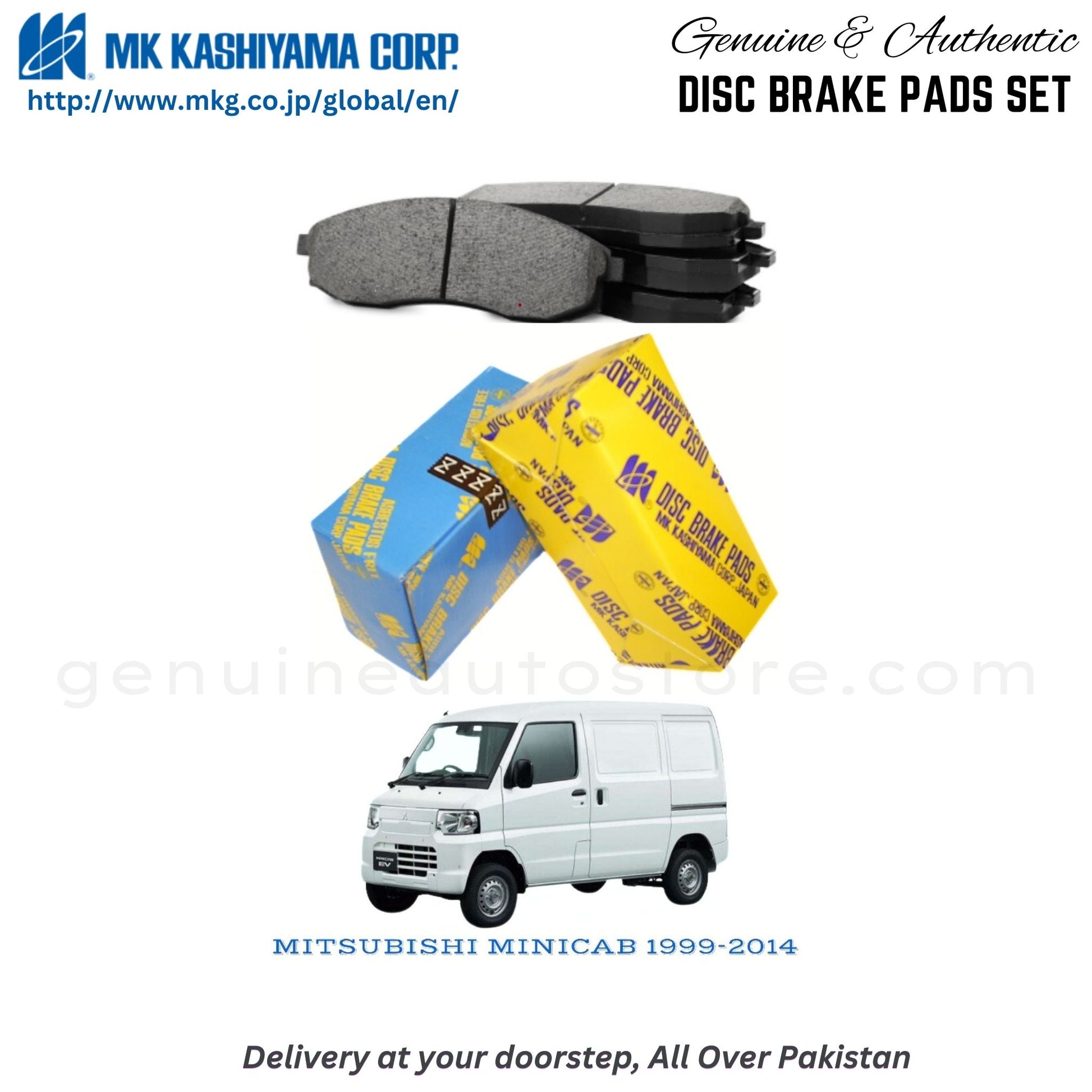 Mitsubishi Minicab 1999-2014 MK Japan  Front Brake Pads in Pakistan, 100% Genuine, Reliable, Best Price, Cash on Delivery Available