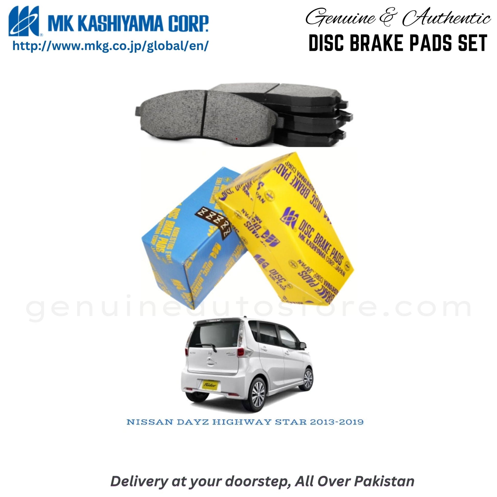NISSAN DAYZ HIGHWAY STAR 2013-2019 MK Japan  Front Brake Pads in Pakistan, 100% Genuine, Reliable, Best Price, Cash on Delivery