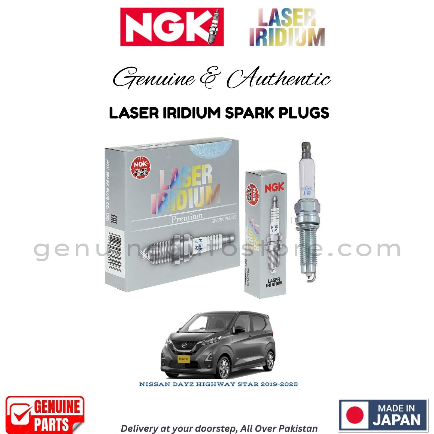 NISSAN DAYZ HIGHWAY STAR 2019-2025 NGK LASER IRIDIUM SPARK PLUGS in Pakistan. 100% Genuine, Reliable, Best Price, Cash on Delivery Available