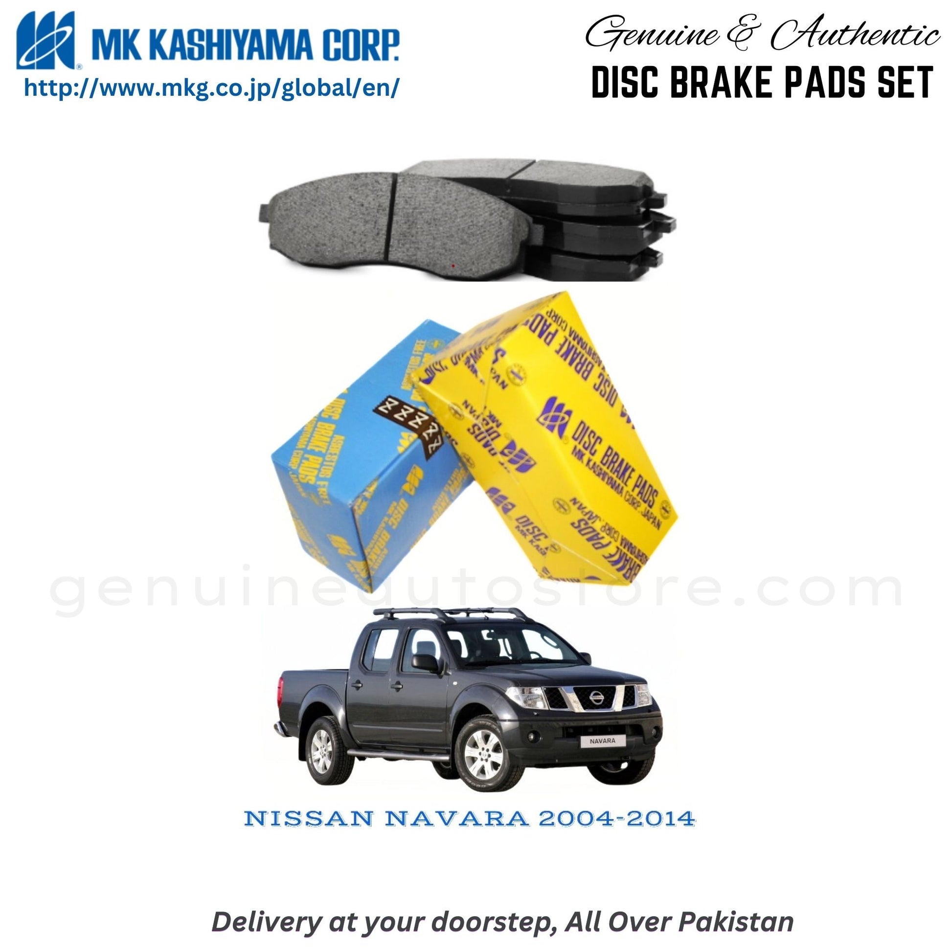 NISSAN NAVARA 2004-2014 MK Japan  Front Brake Pads in Pakistan, 100% Genuine, Reliable, Best Price, Cash on Delivery Available