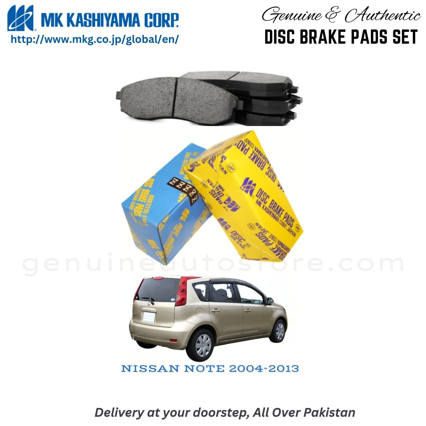 NISSAN NOTE 2004-2013 MK Japan Front Brake Pads in Pakistan, 100% Genuine, Reliable, Best Price, Cash on Delivery Available