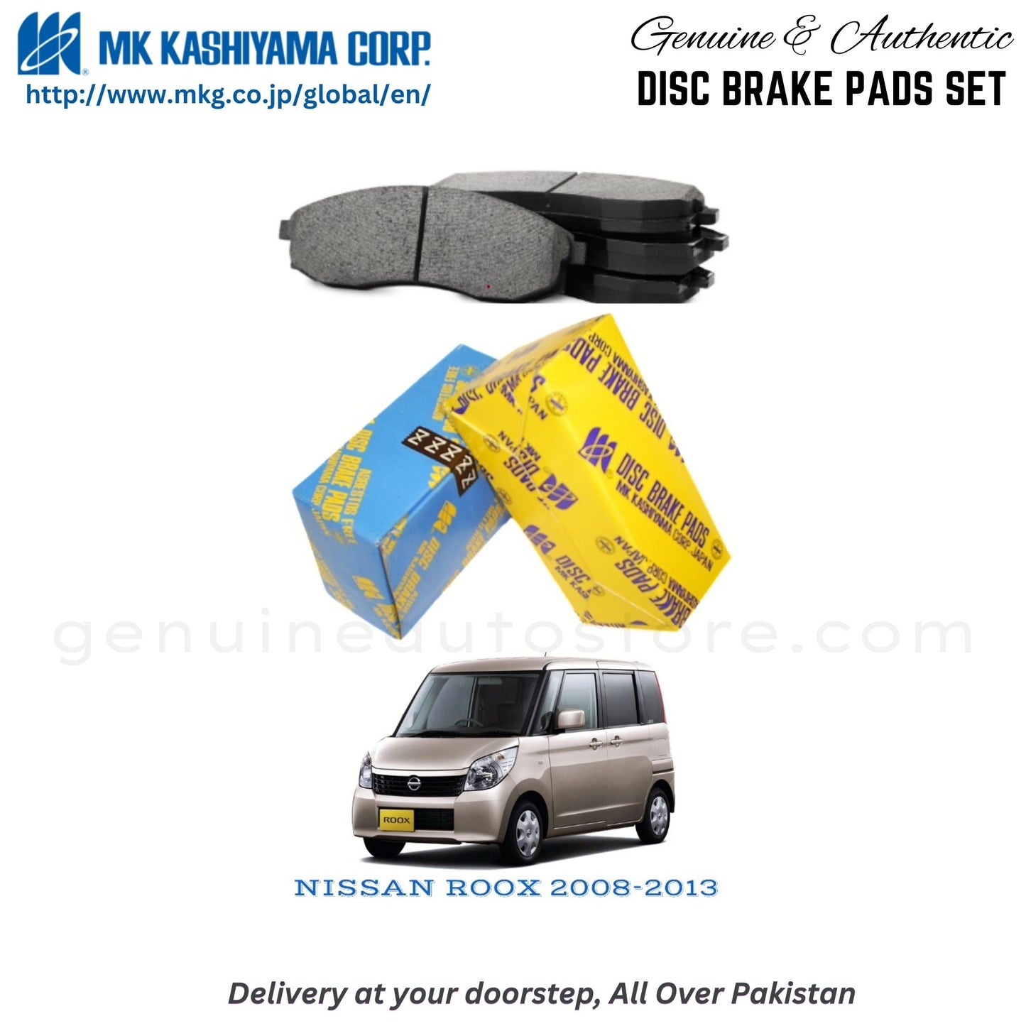 NISSAN ROOX 2008-2013 MK Japan Front Brake Pads in Pakistan, 100% Genuine, Reliable, Best Price, Cash on Delivery Available