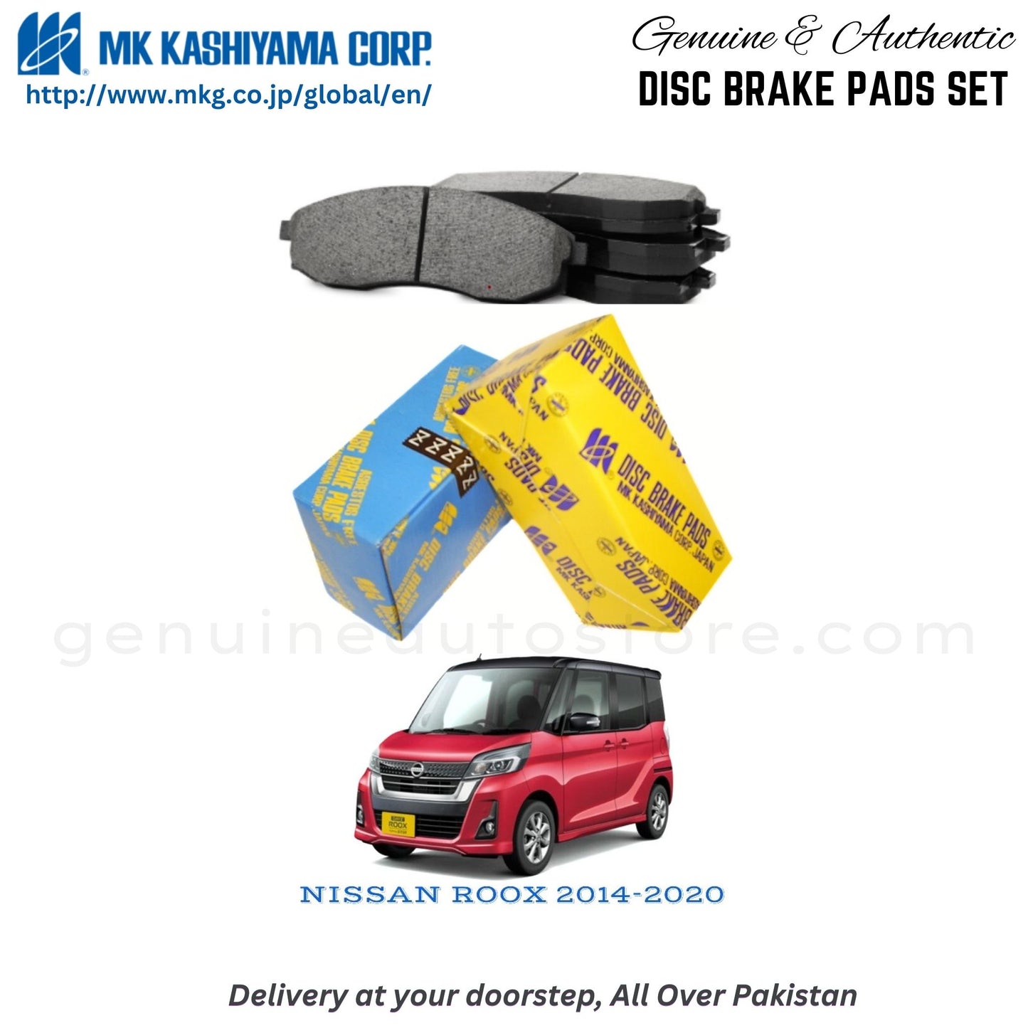 NISSAN ROOX 2014-2020 MK Japan Front Brake Pads in Pakistan, 100% Genuine, Reliable, Best Price, Cash on Delivery Available