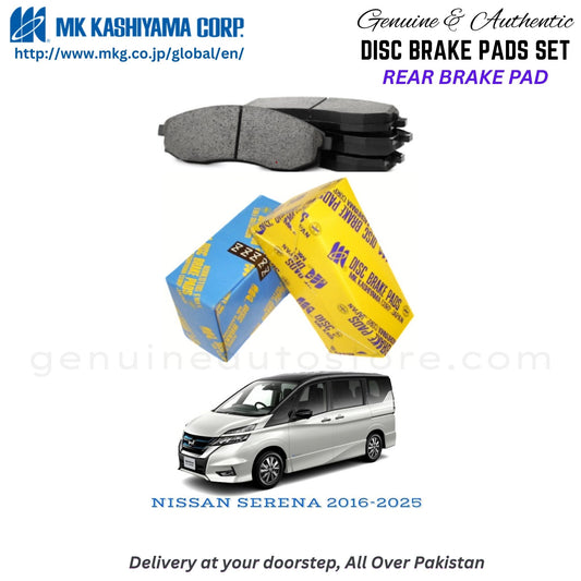 NISSAN SERENA 2016-2025 Rear Brake Pads MK Japan in Pakistan. 100% Genuine, Reliable, Best Price, Cash on Delivery Available