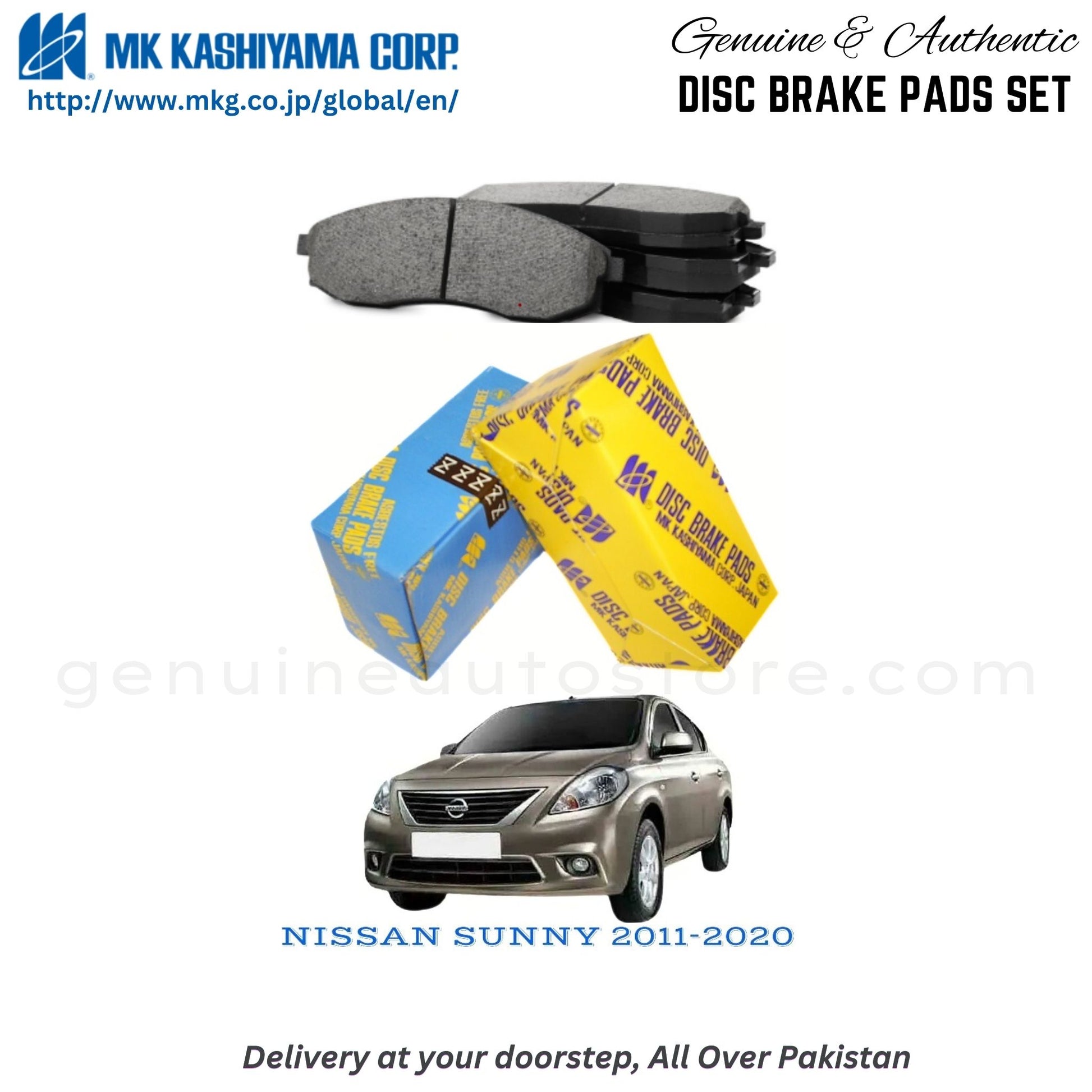 NISSAN SUNNY 2011-2020  MK Japan  Front Brake Pads in Pakistan, 100% Genuine, Reliable, Best Price, Cash on Delivery Available