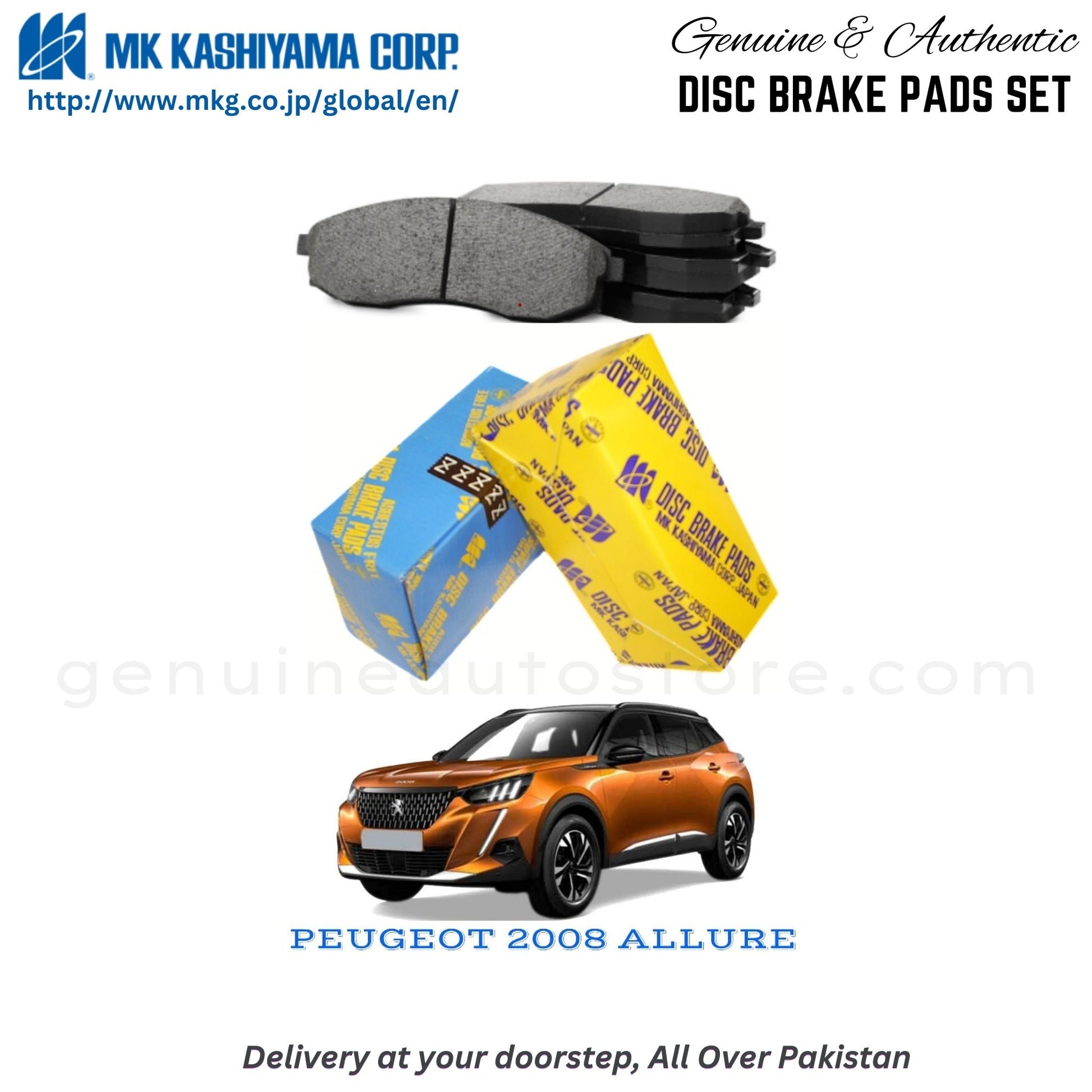 PEUGEOT 2008 ALLURE  MK Japan  Front Brake Pads in Pakistan, 100% Genuine, Reliable, Best Price, Cash on Delivery Available