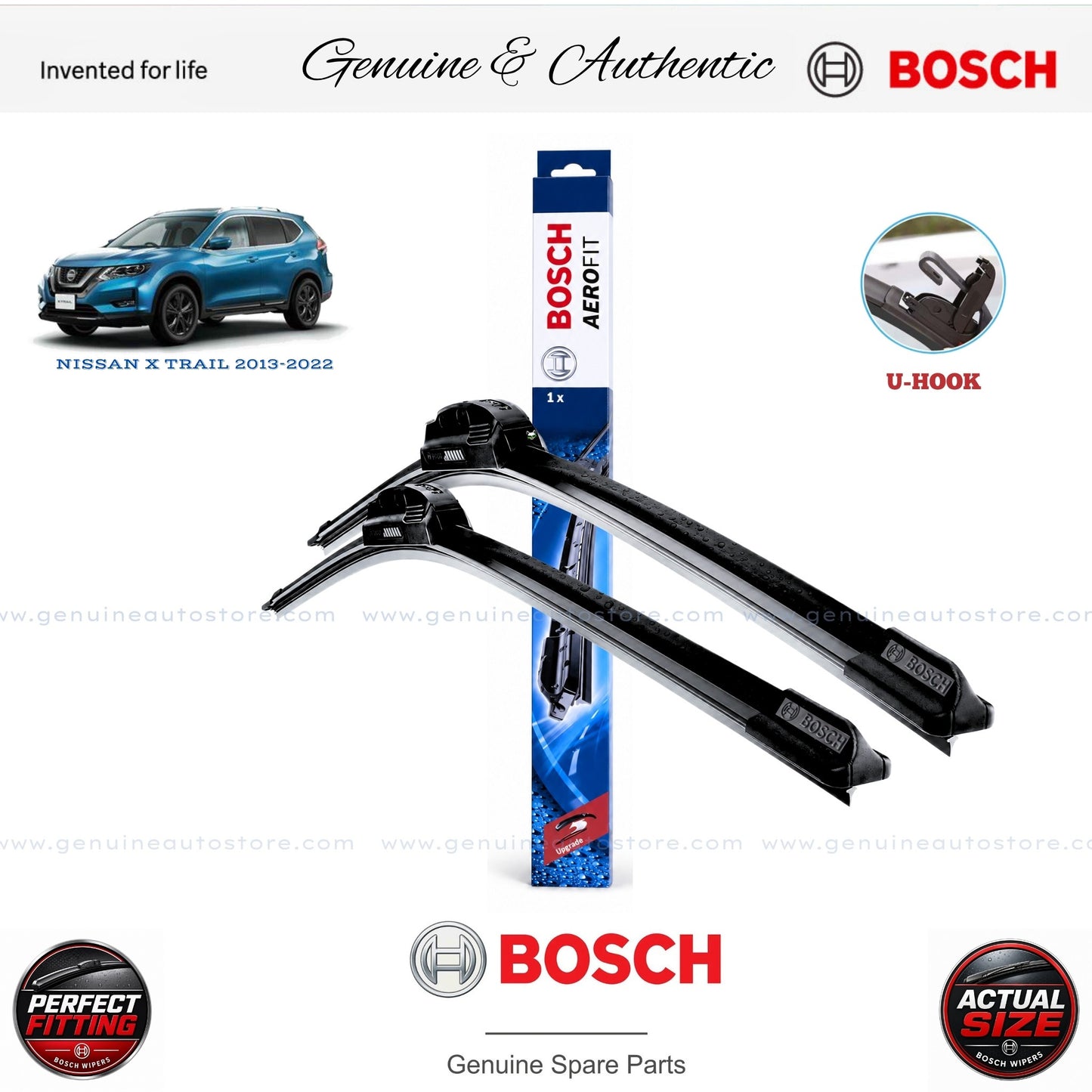SUBARO PLEO PLUS 2011-2016 Bosch Genuine Front Wiper Blade Set Pakistan