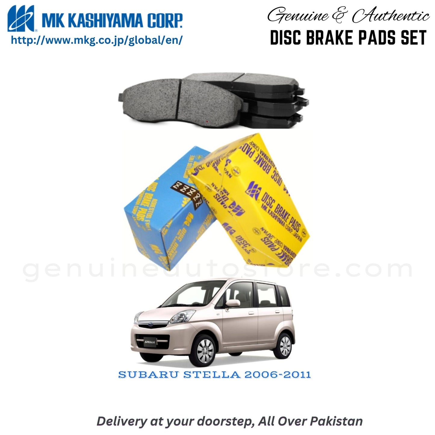 SUBARU_STELLA 2006- 2011 MK Japan Front Brake Pads in Pakistan, 100% Genuine, Reliable, Best Price, Cash on Delivery Available