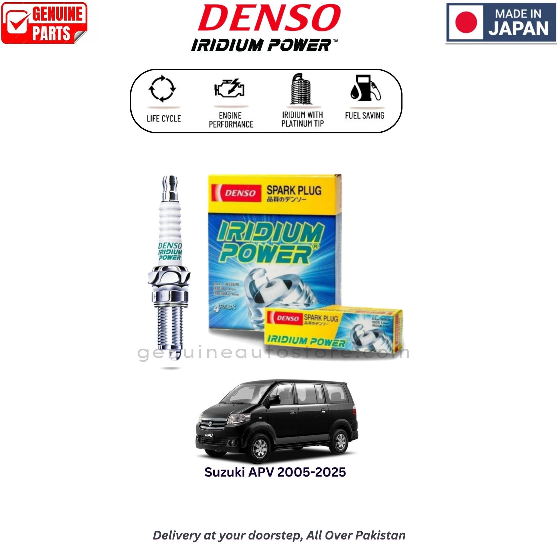 Suzuki APV 2005-2025 Denso Iridium Spark Plug in Pakistan, 100% Genuine, Reliable, Best Price, Cash on Delivery Available