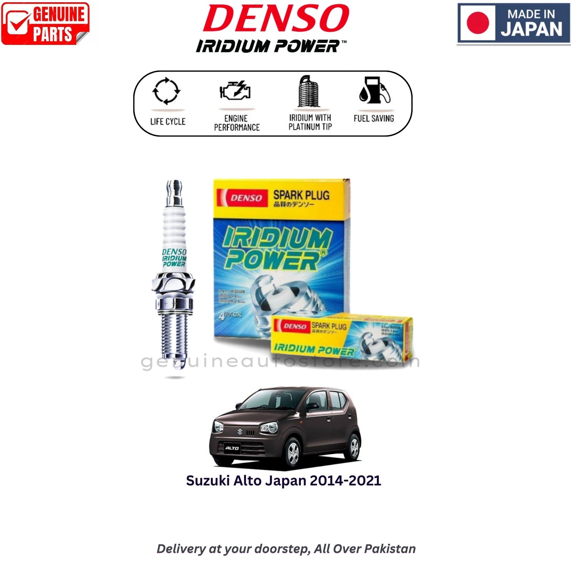 Suzuki Alto Japan 2014-2021 Denso Iridium Spark Plug in Pakistan, 100% Genuine, Reliable, Best Price, Cash on Delivery Available