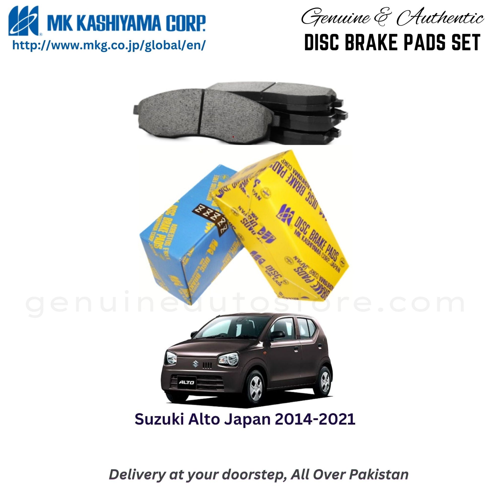 Suzuki Alto Japan 2014-2021 MK Japan  Front Brake Pads in Pakistan, 100% Genuine, Reliable, Best Price, Cash on Delivery Available