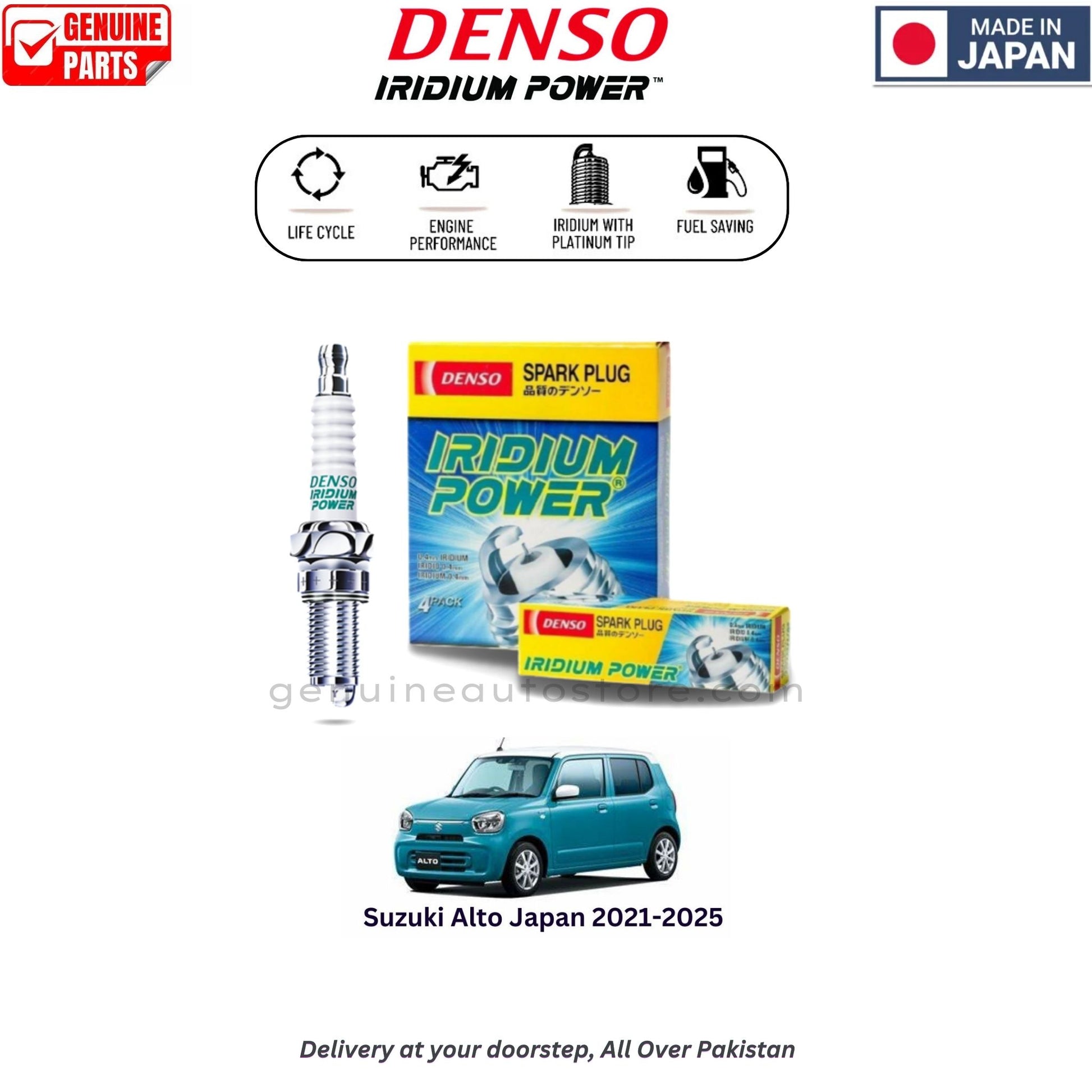 Suzuki Alto Japan 2021-2025 Denso Iridium Spark Plug in Pakistan, 100% Genuine, Reliable, Best Price, Cash on Delivery Available