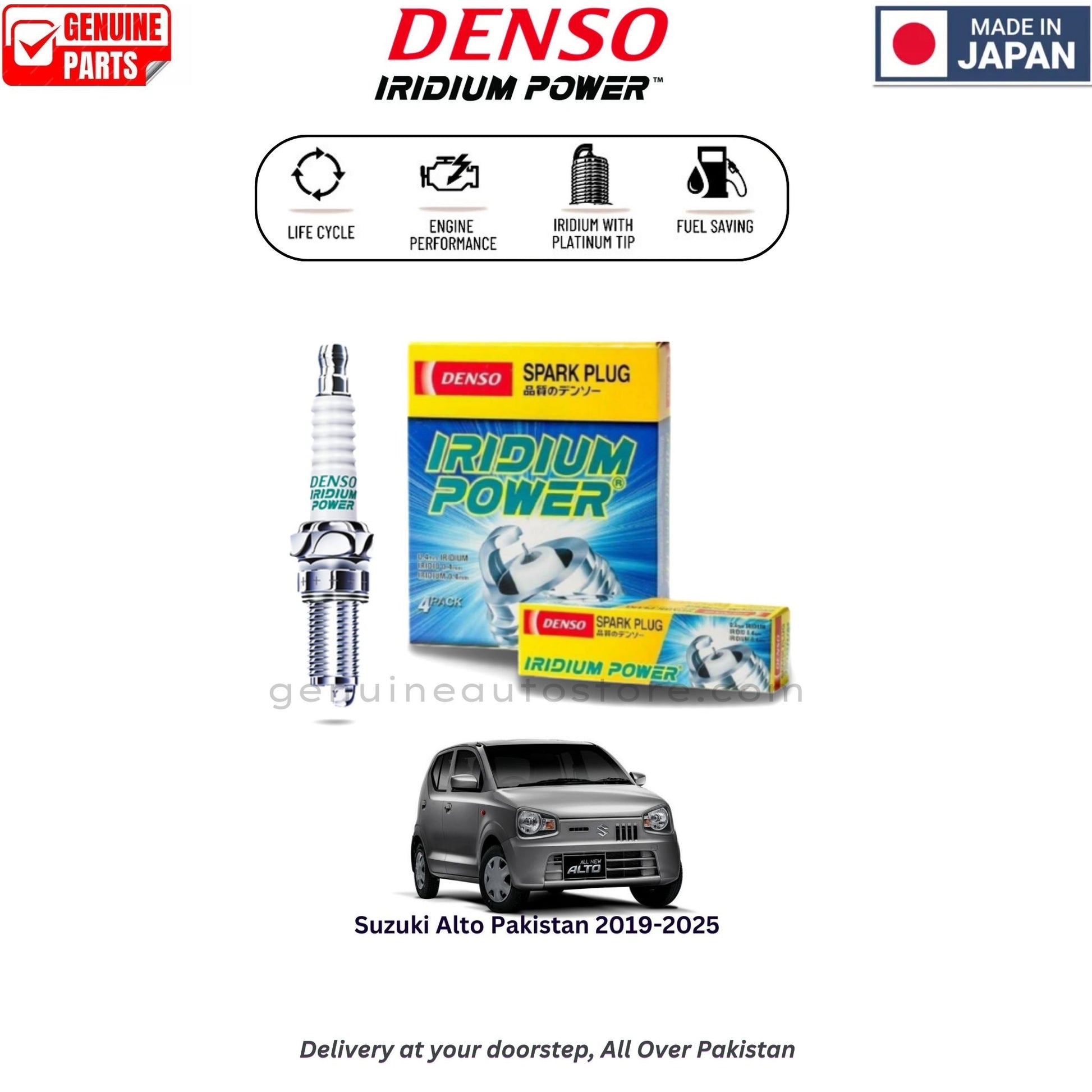 Suzuki Alto Pakistan 2019-2025 Denso Iridium Spark Plug in Pakistan, 100% Genuine, Reliable, Best Price, Cash on Delivery Available