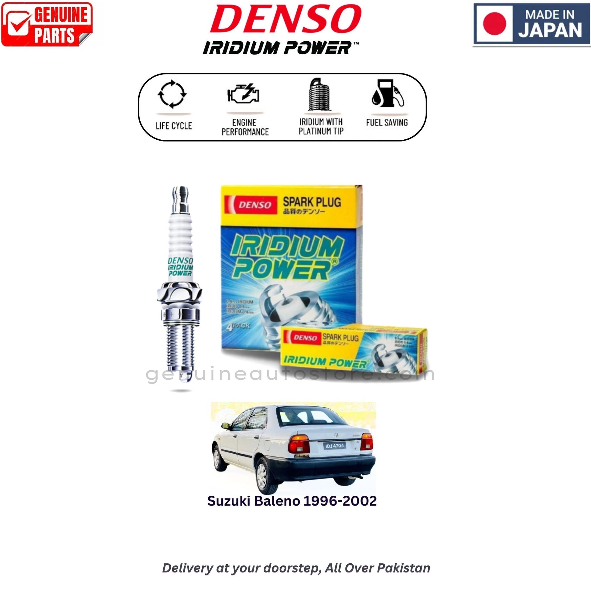 Suzuki Baleno 1996-2002 Denso Iridium Spark Plug in Pakistan, 100% Genuine, Reliable, Best Price, Cash on Delivery Available