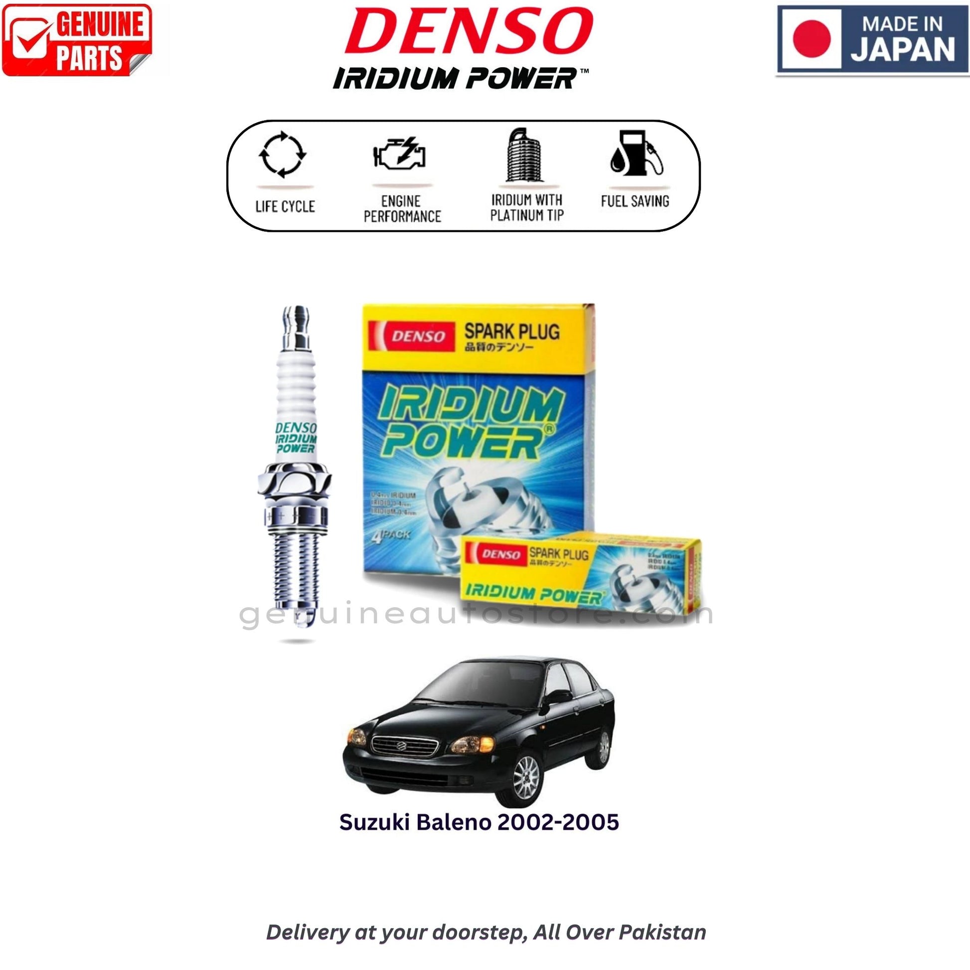 Suzuki Baleno 2002-2005 Denso Iridium Spark Plug in Pakistan, 100% Genuine, Reliable, Best Price, Cash on Delivery Available