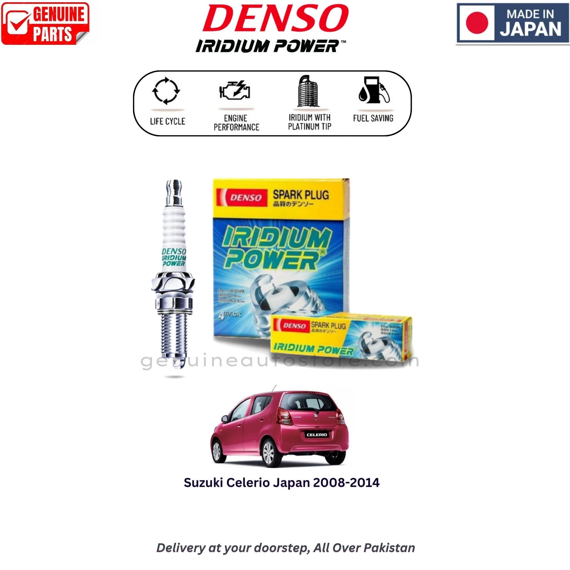 Suzuki Celerio Japan 2008-2014 Denso Iridium Spark Plug in Pakistan, 100% Genuine, Reliable, Best Price, Cash on Delivery Available