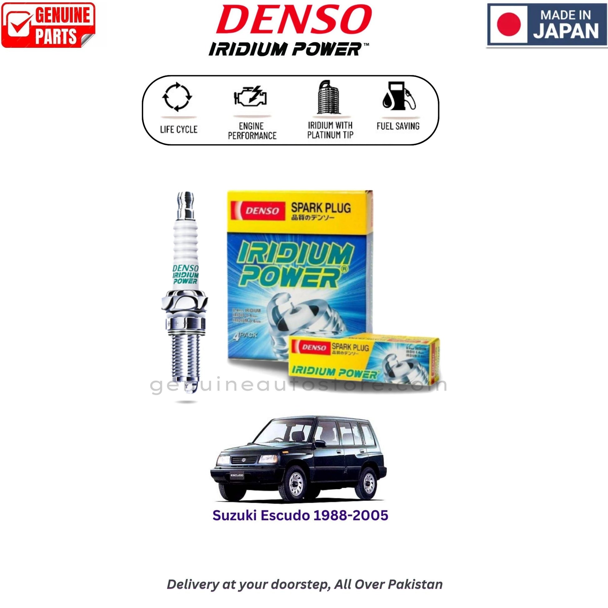 Suzuki Escudo 1998-2005  Denso Iridium Spark Plug in Pakistan, 100% Genuine, Reliable, Best Price, Cash on Delivery Available