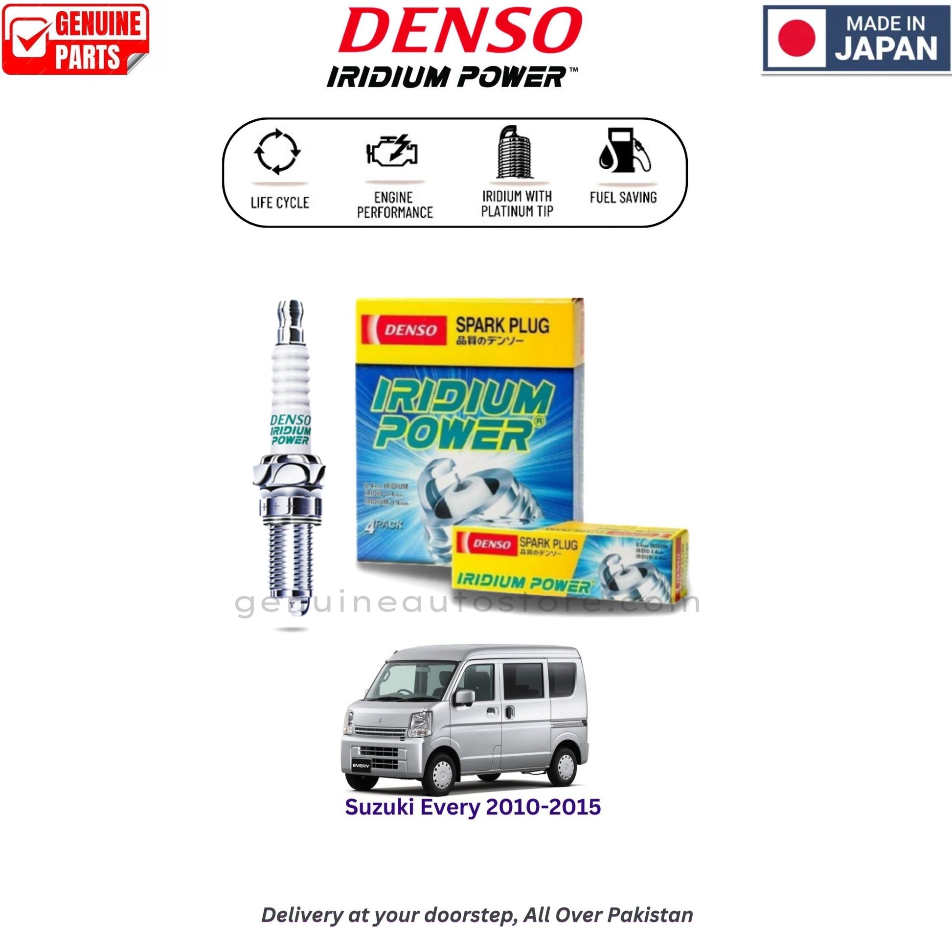 Suzuki Every 2010-2015 Denso Iridium Spark Plug in Pakistan, 100% Genuine, Reliable, Best Price, Cash on Delivery Available