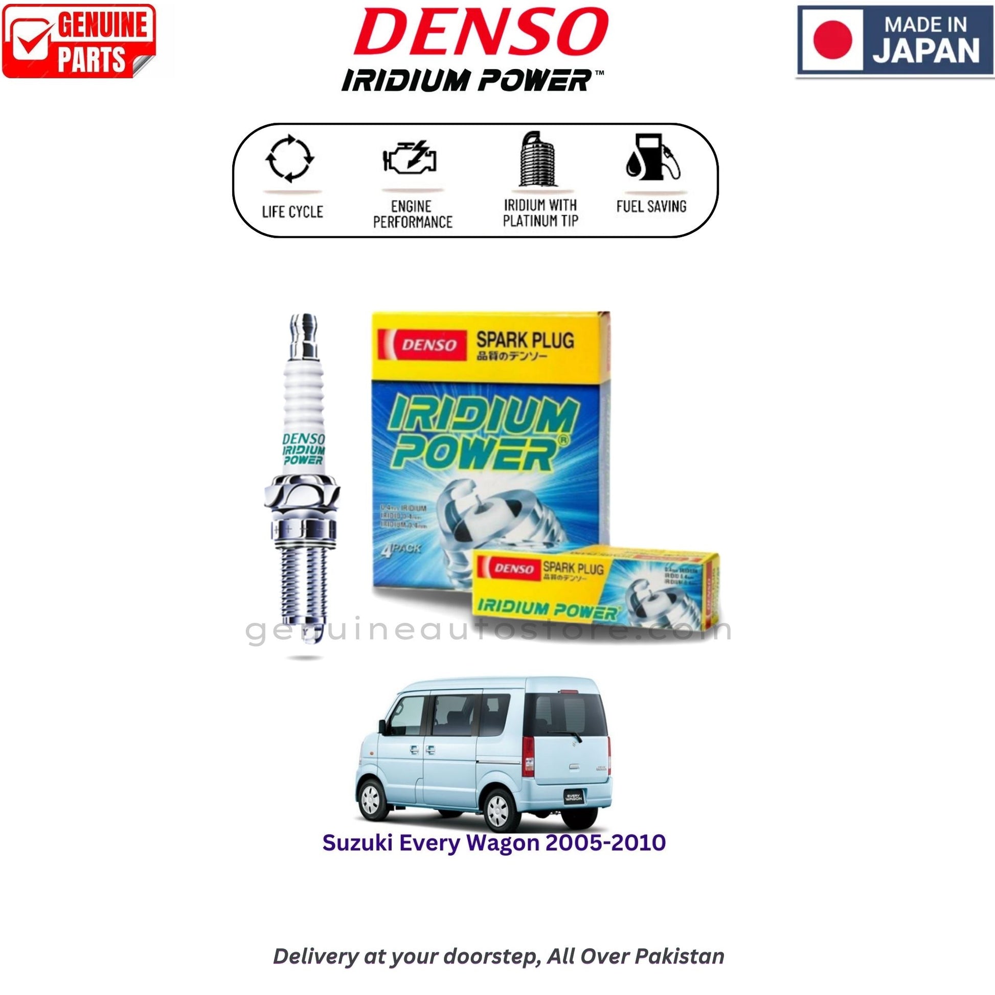 Suzuki Every Wagon 2005-2010 Denso Iridium Spark Plug in Pakistan, 100% Genuine, Reliable, Best Price, Cash on Delivery Available