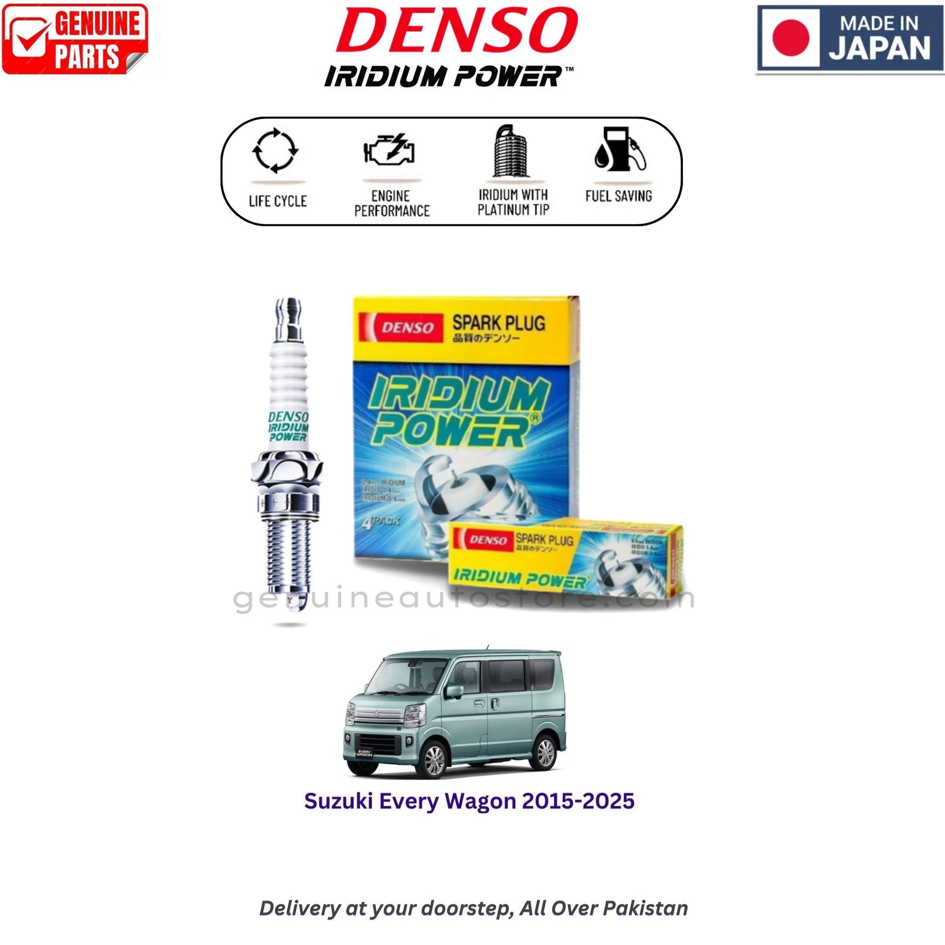 Suzuki Every Wagon 2015-2025 Denso Iridium Spark Plug in Pakistan, 100% Genuine, Reliable, Best Price, Cash on Delivery Available