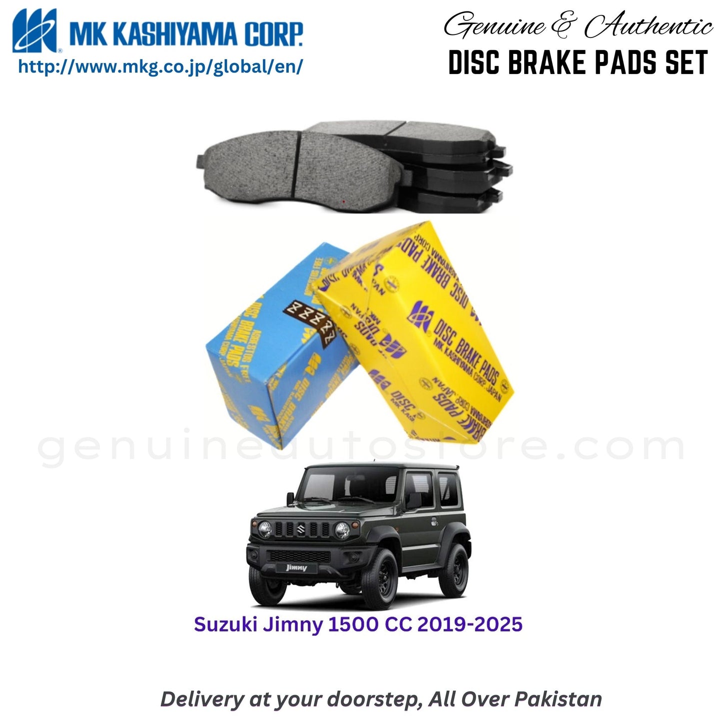 Suzuki Jimny 1500 CC 2019-2025 MK Front Brake Pads in Pakistan, 100% Genuine, Reliable, Best Price, Cash on Delivery Available