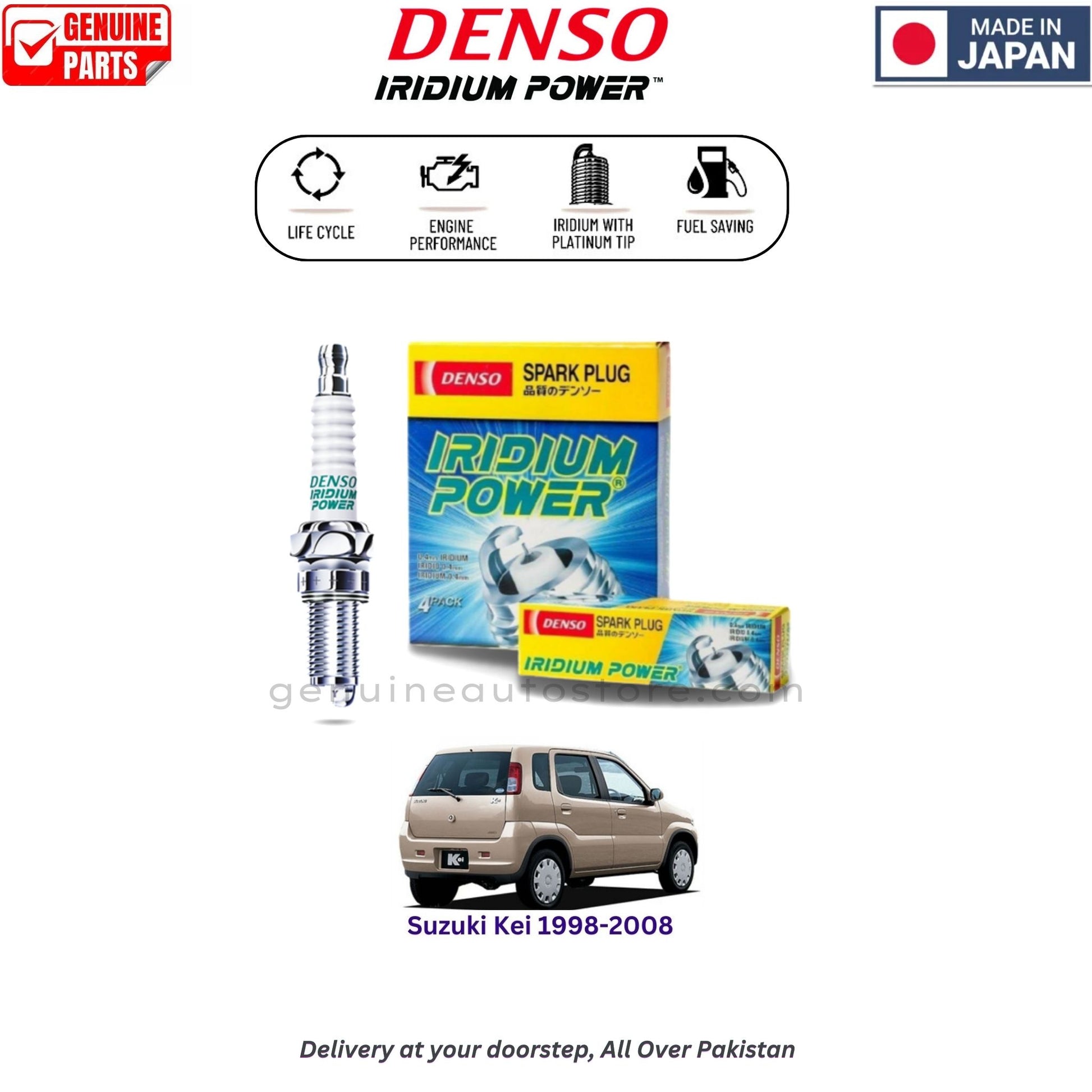 Suzuki Kei 1998-2008 Denso Iridium Spark Plug in Pakistan, 100% Genuine, Reliable, Best Price, Cash on Delivery Available