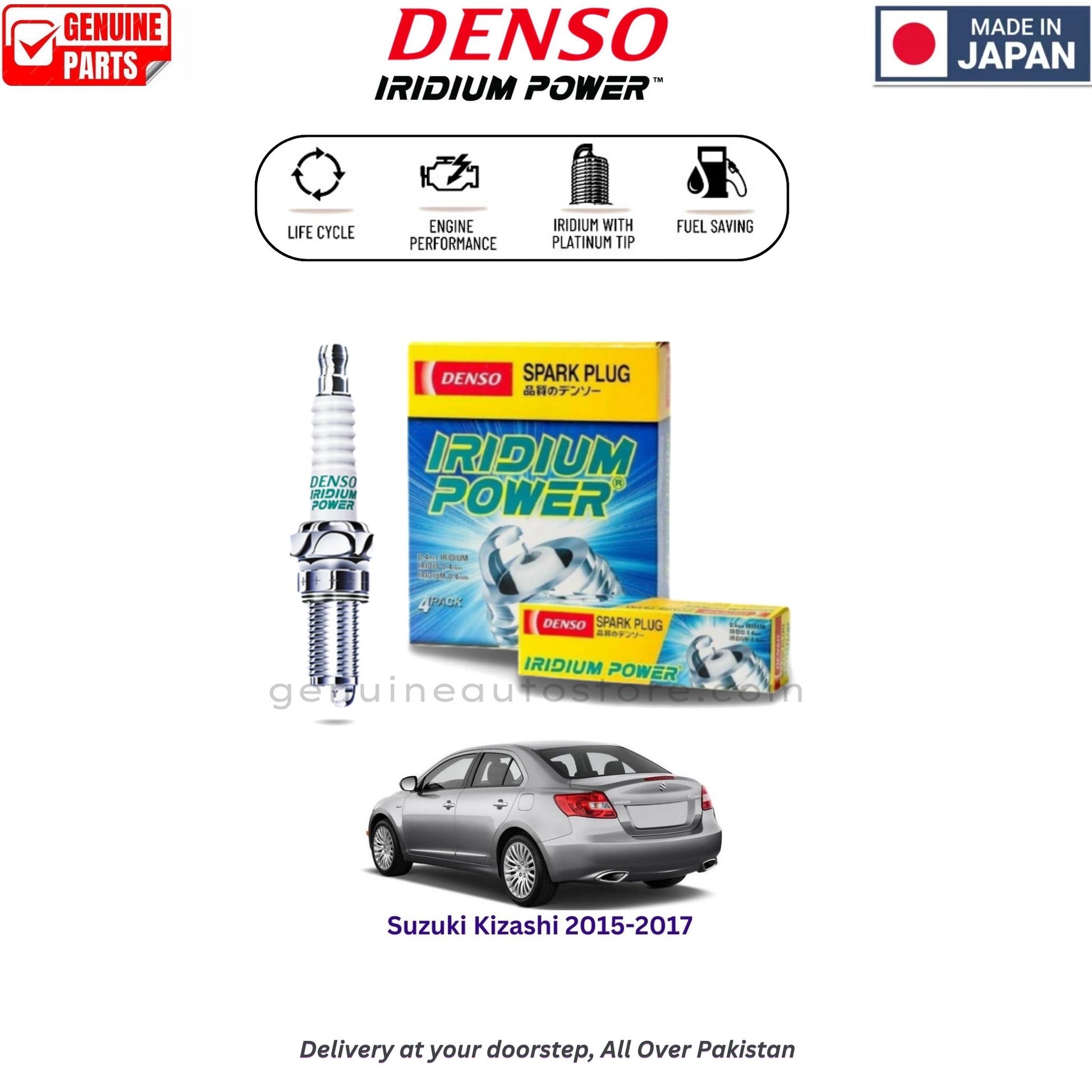 Suzuki Kizashi 2015-2017 Denso Iridium Spark Plug in Pakistan, 100% Genuine, Reliable, Best Price, Cash on Delivery Available