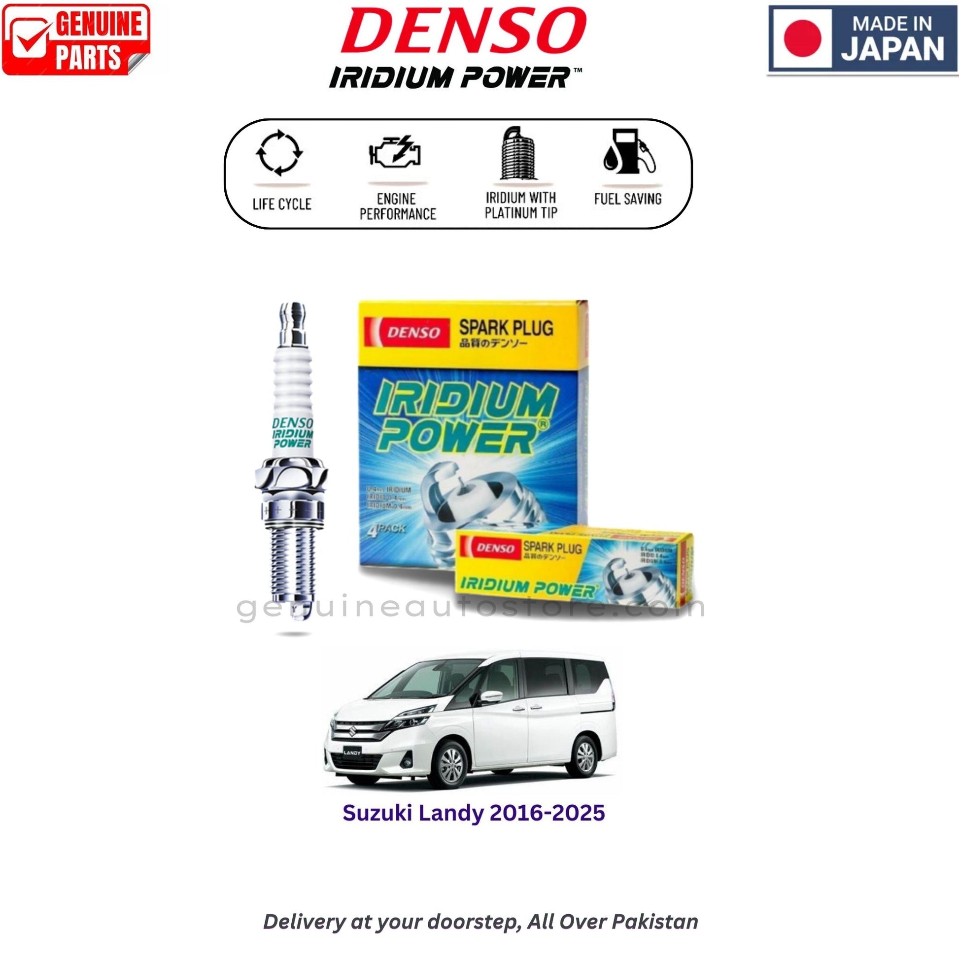 Suzuki Landy 2016-2025 Denso Iridium Spark Plug in Pakistan, 100% Genuine, Reliable, Best Price, Cash on Delivery Available