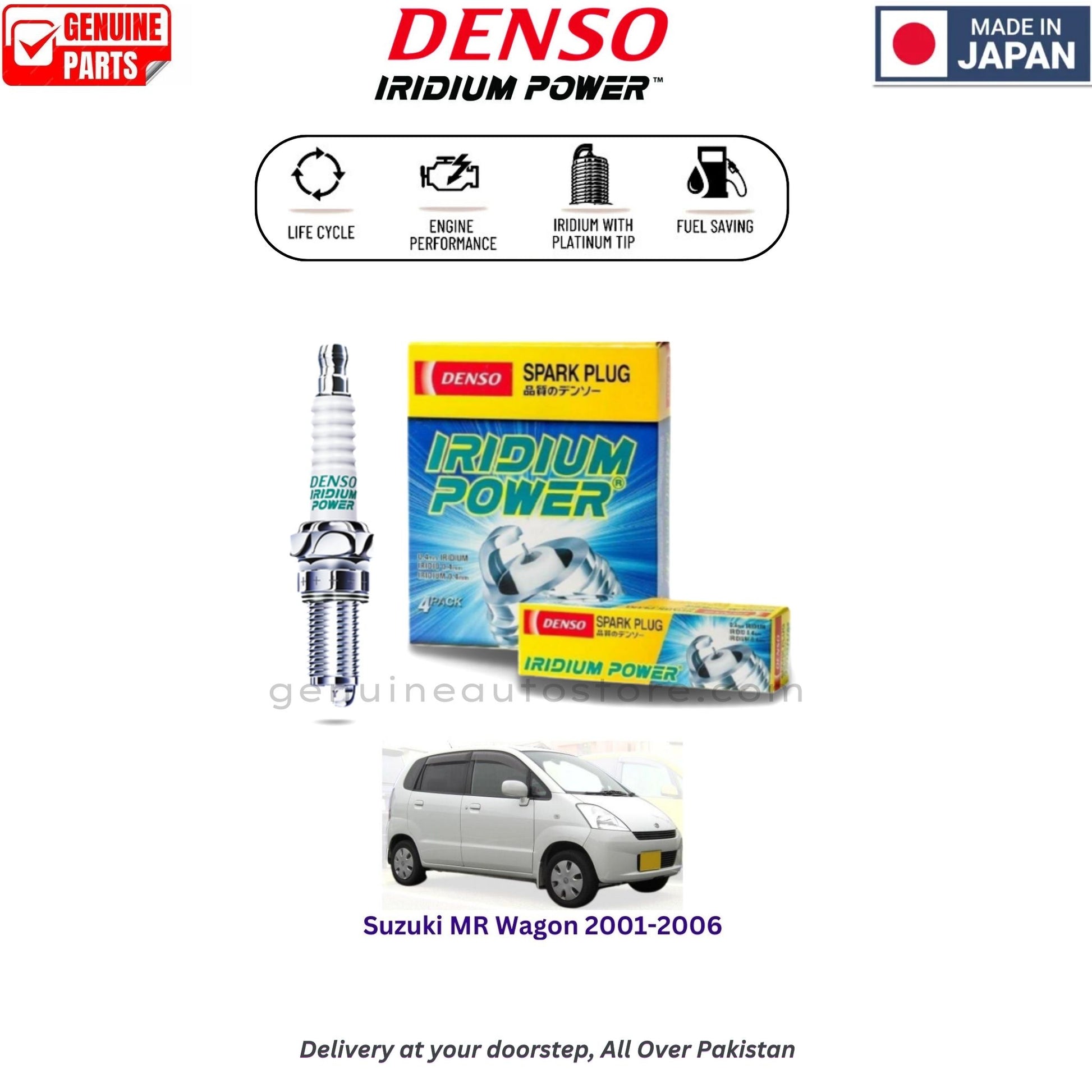 Suzuki MR Wagon 2001-2006 Denso Iridium Spark Plug in Pakistan, 100% Genuine, Reliable, Best Price, Cash on Delivery Available