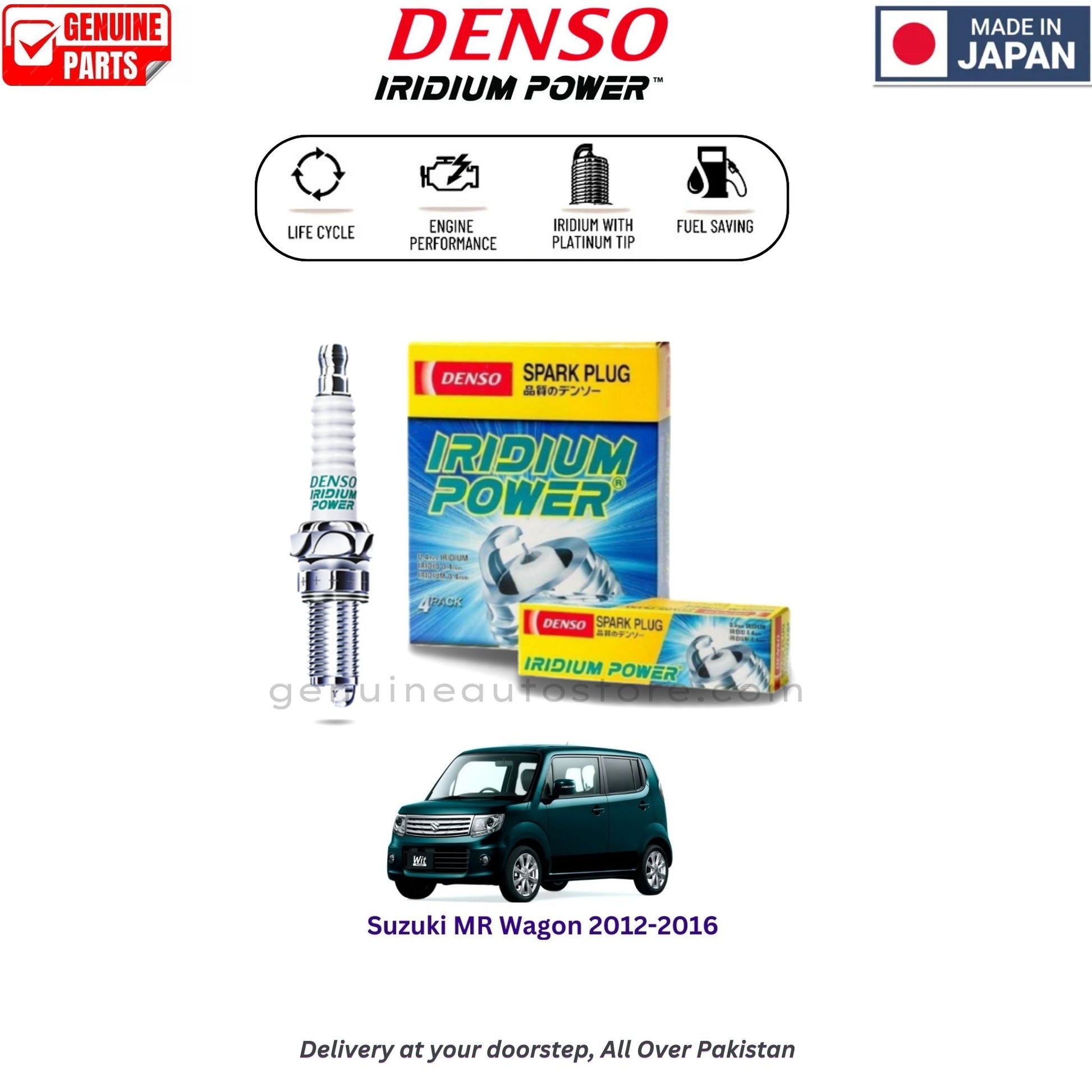 Suzuki MR Wagon 2012-2016 Denso Iridium Spark Plug in Pakistan, 100% Genuine, Reliable, Best Price, Cash on Delivery Available