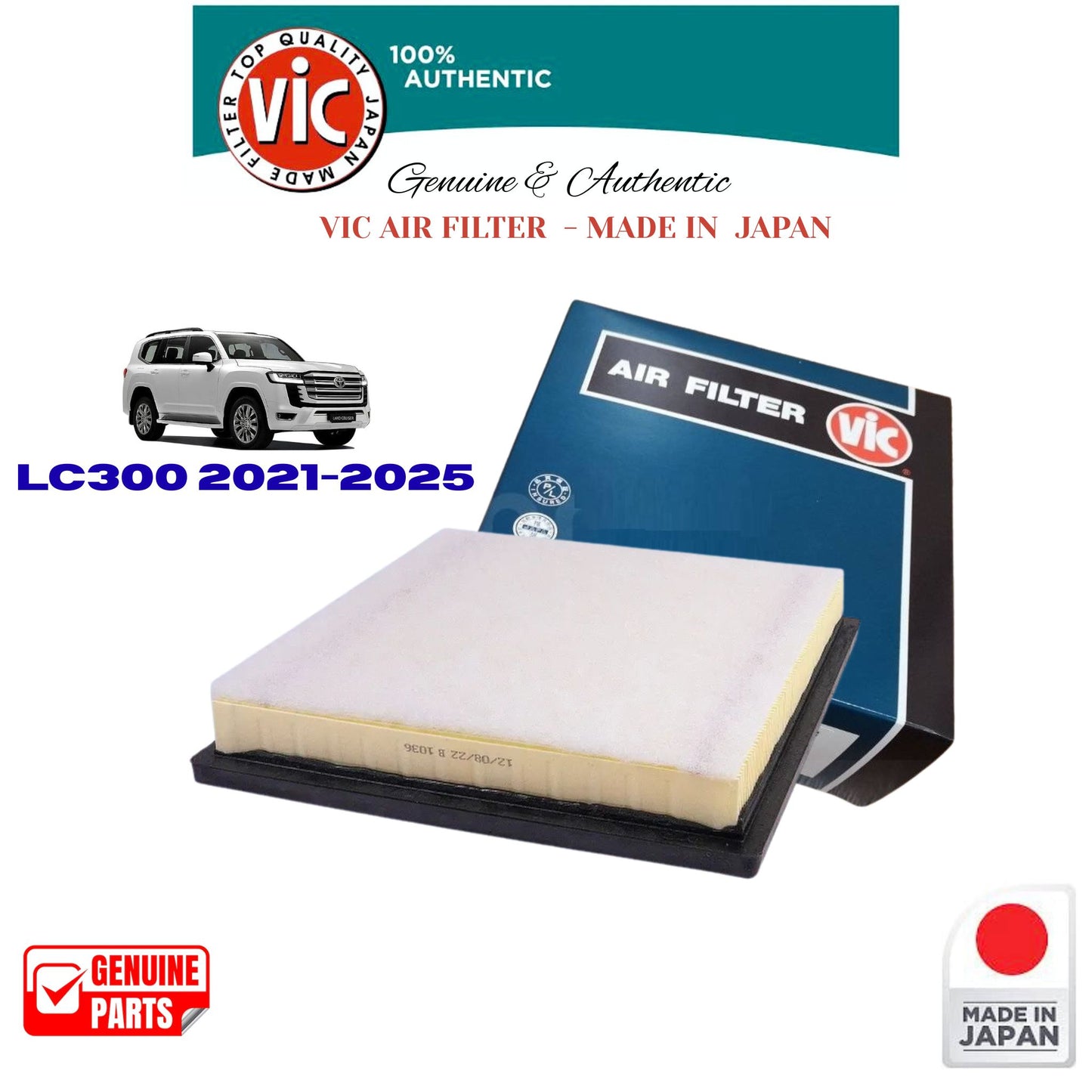 TOYOTA LAND CRUISER 300 VIC JAPAN AIR FILTER 17801-31141 IN PASKITAN