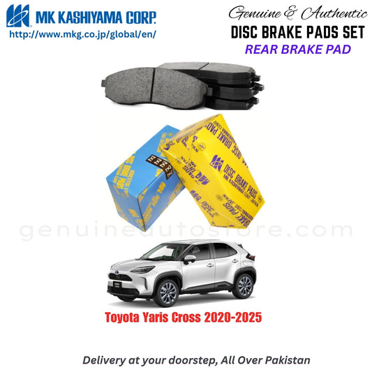 TOYOTA YARIS CROSS 2020-2025 Rear Brake Pads MK Japan in Pakistan. 100% Genuine, Reliable, Best Price, Cash on Delivery Available