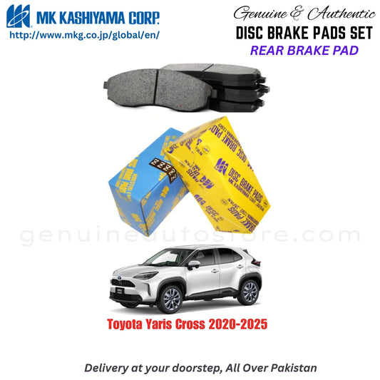 TOYOTA YARIS CROSS 2020-2025 Rear Brake Pads MK Japan in Pakistan. 100% Genuine, Reliable, Best Price, Cash on Delivery Available