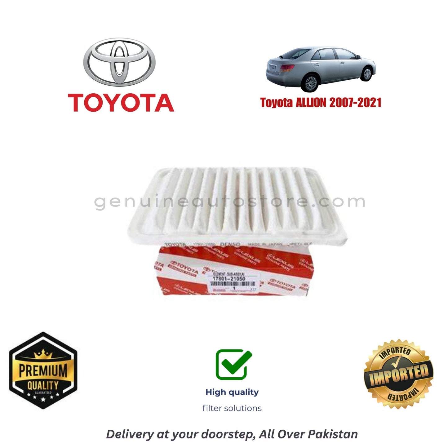Toyota ALLION 2007-2021 Air Filter Premium Quality in Pakistan, 100% Genuine, Reliable, Best Price, Cash on Delivery