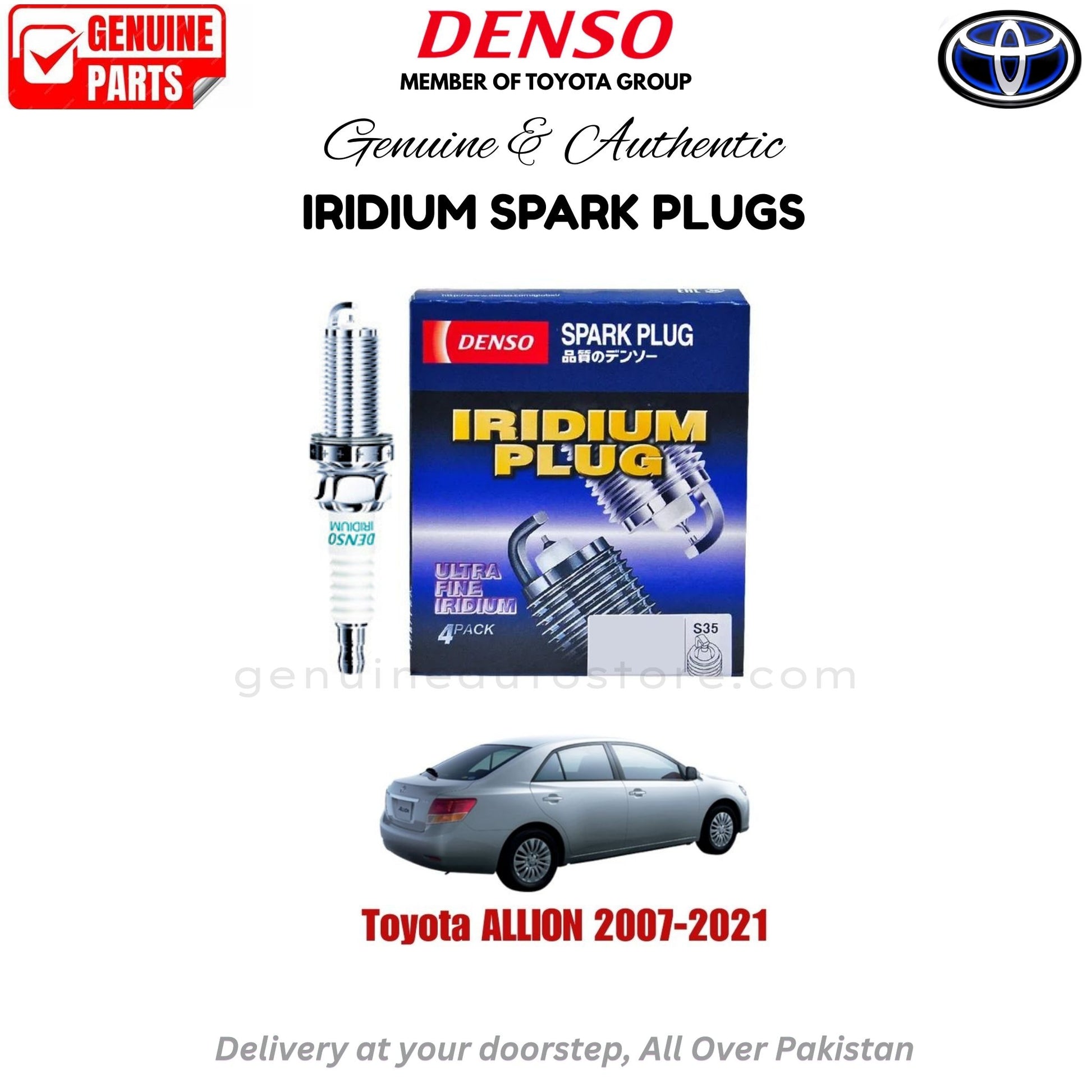 Toyota ALLION 2007-2021 Denso Iridium Spark Plug in Pakistan, 100% Genuine, Reliable, Best Price, Cash on Delivery Available