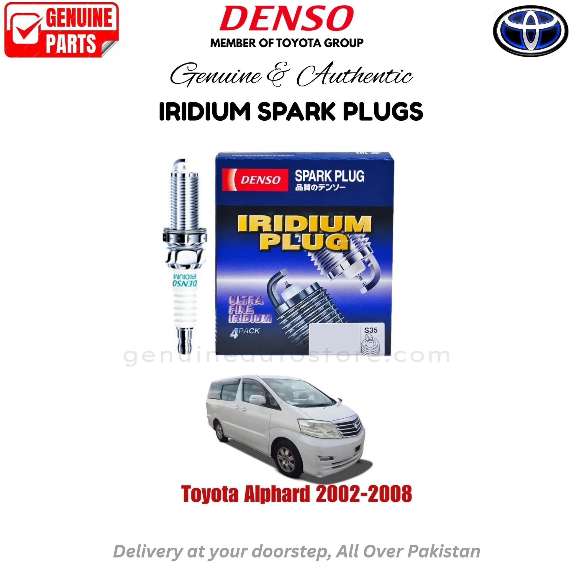 Toyota Alphard 2002-2008 Denso Iridium Spark Plug in Pakistan, 100% Genuine, Reliable, Best Price, Cash on Delivery Available