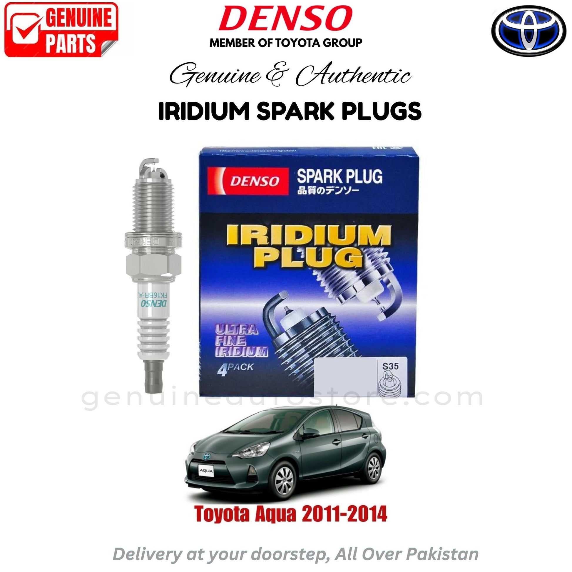 Toyota Aqua 2011-2014 Denso Iridium Spark Plug in Pakistan, 100% Genuine, Reliable, Best Price, Cash on Delivery Available