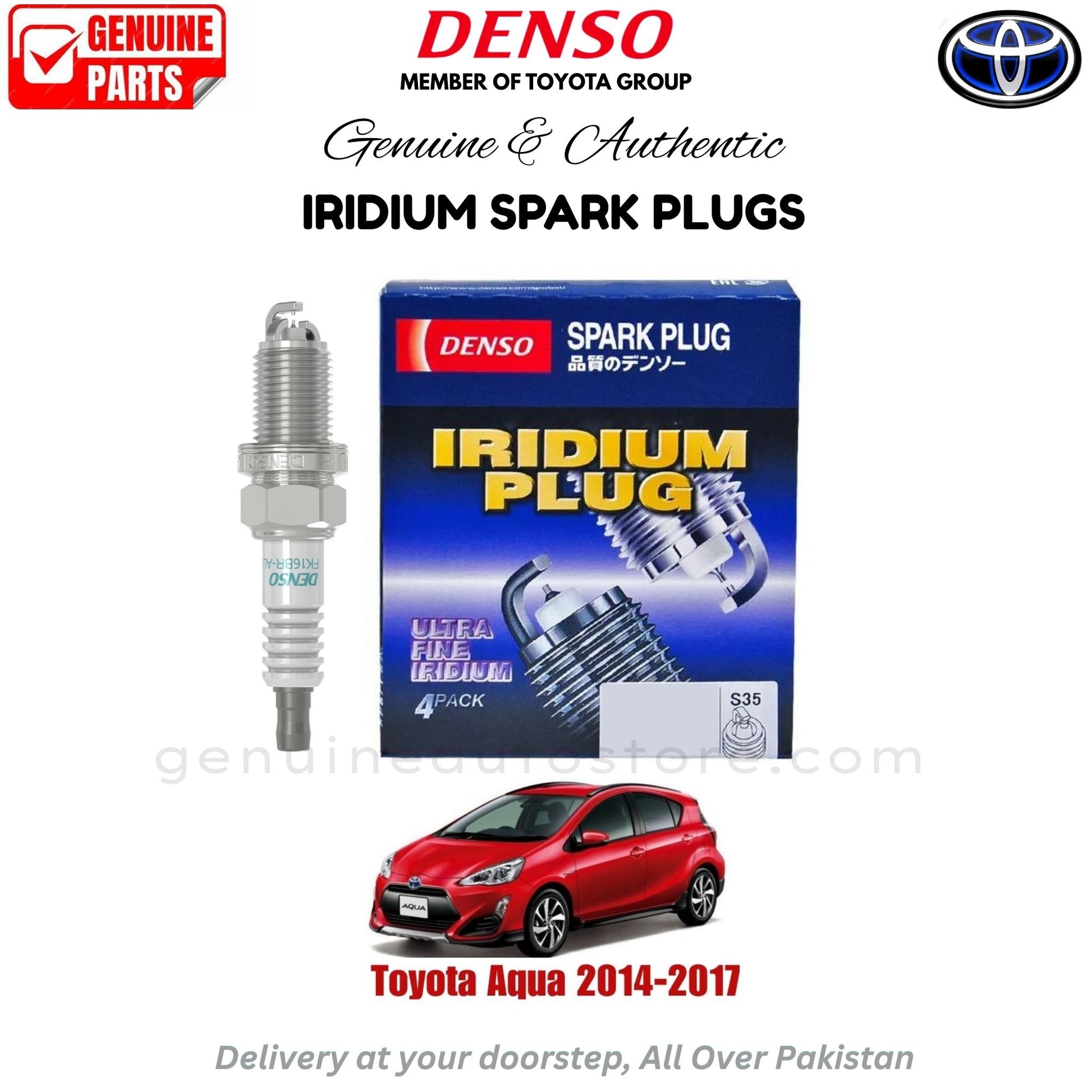 Toyota Aqua 2014-2017 Denso Iridium Spark Plug in Pakistan, 100% Genuine, Reliable, Best Price, Cash on Delivery Available