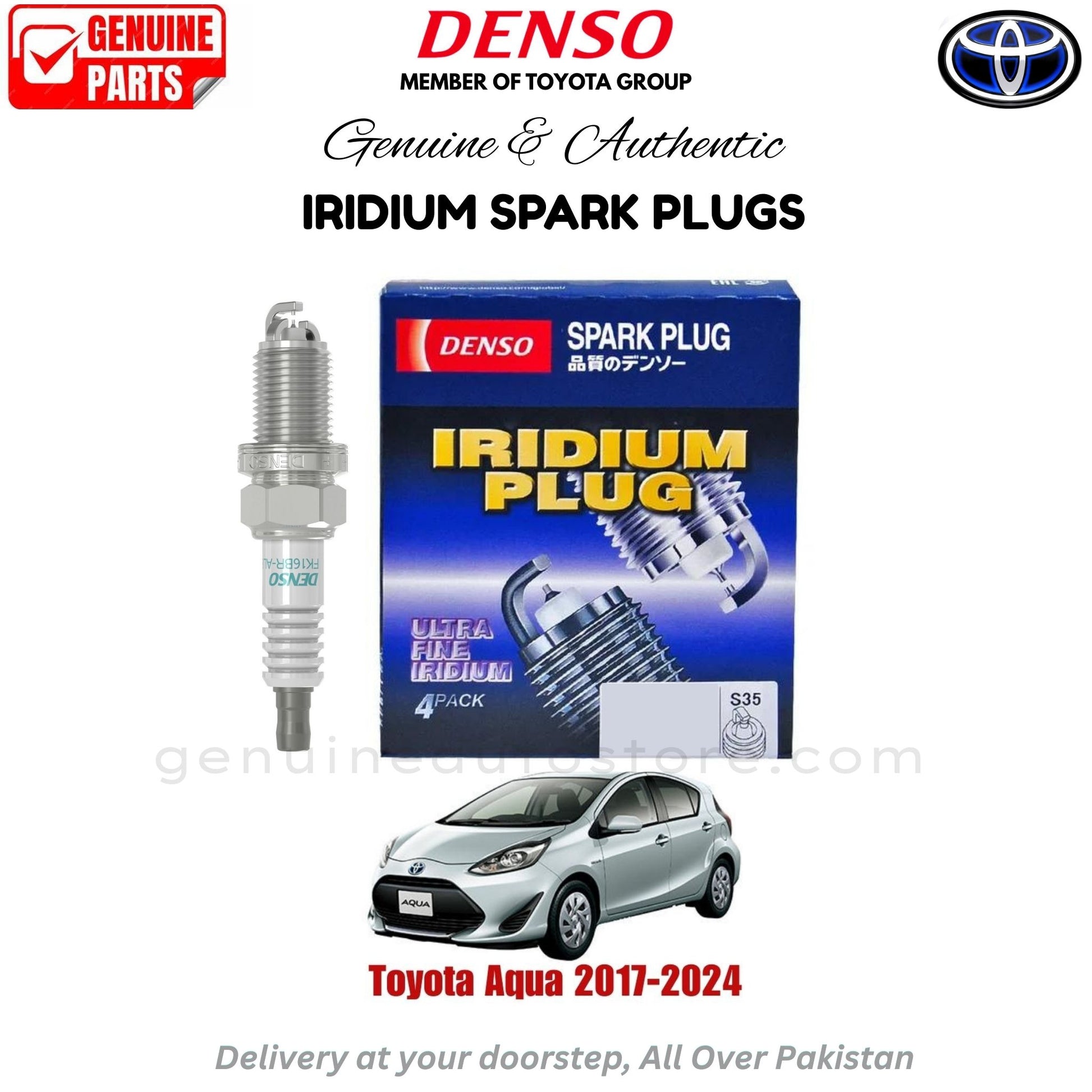 Toyota Aqua 2017-2024 Denso Iridium Spark Plug in Pakistan, 100% Genuine, Reliable, Best Price, Cash on Delivery Available